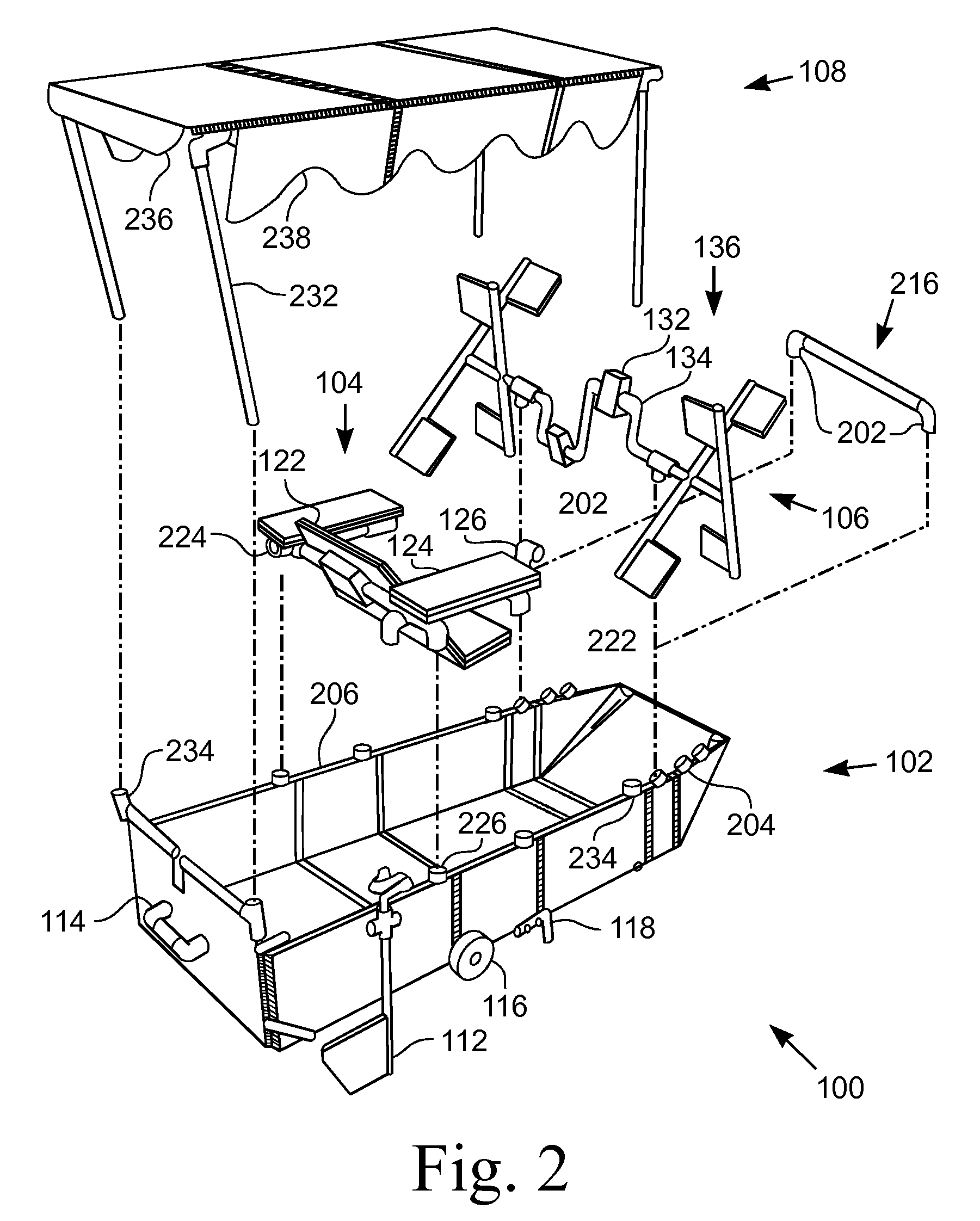 Boat foldable into a compact self-contained shape