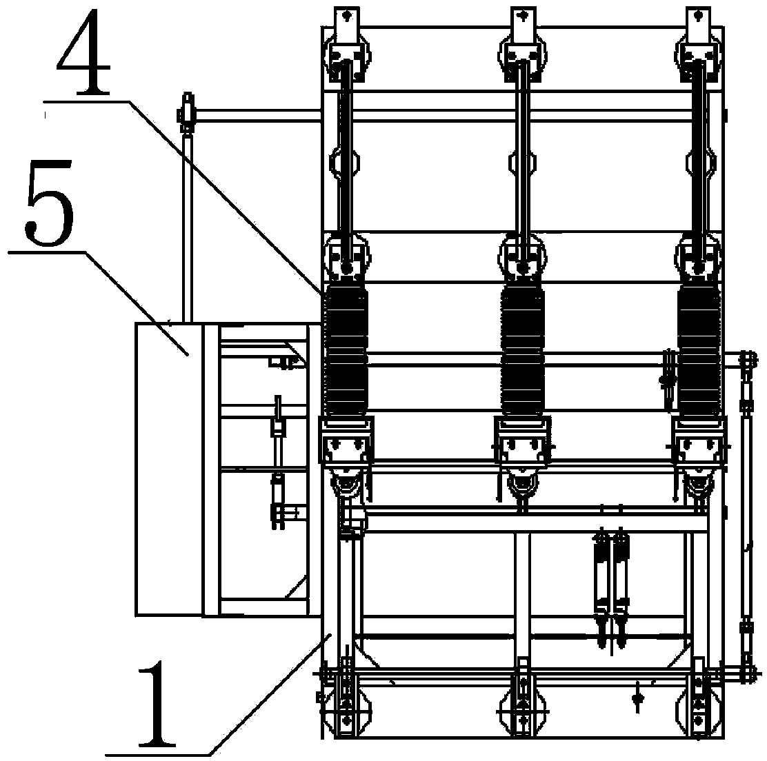 Indoor high-voltage vacuum load switch-fuse combined electrical apparatus