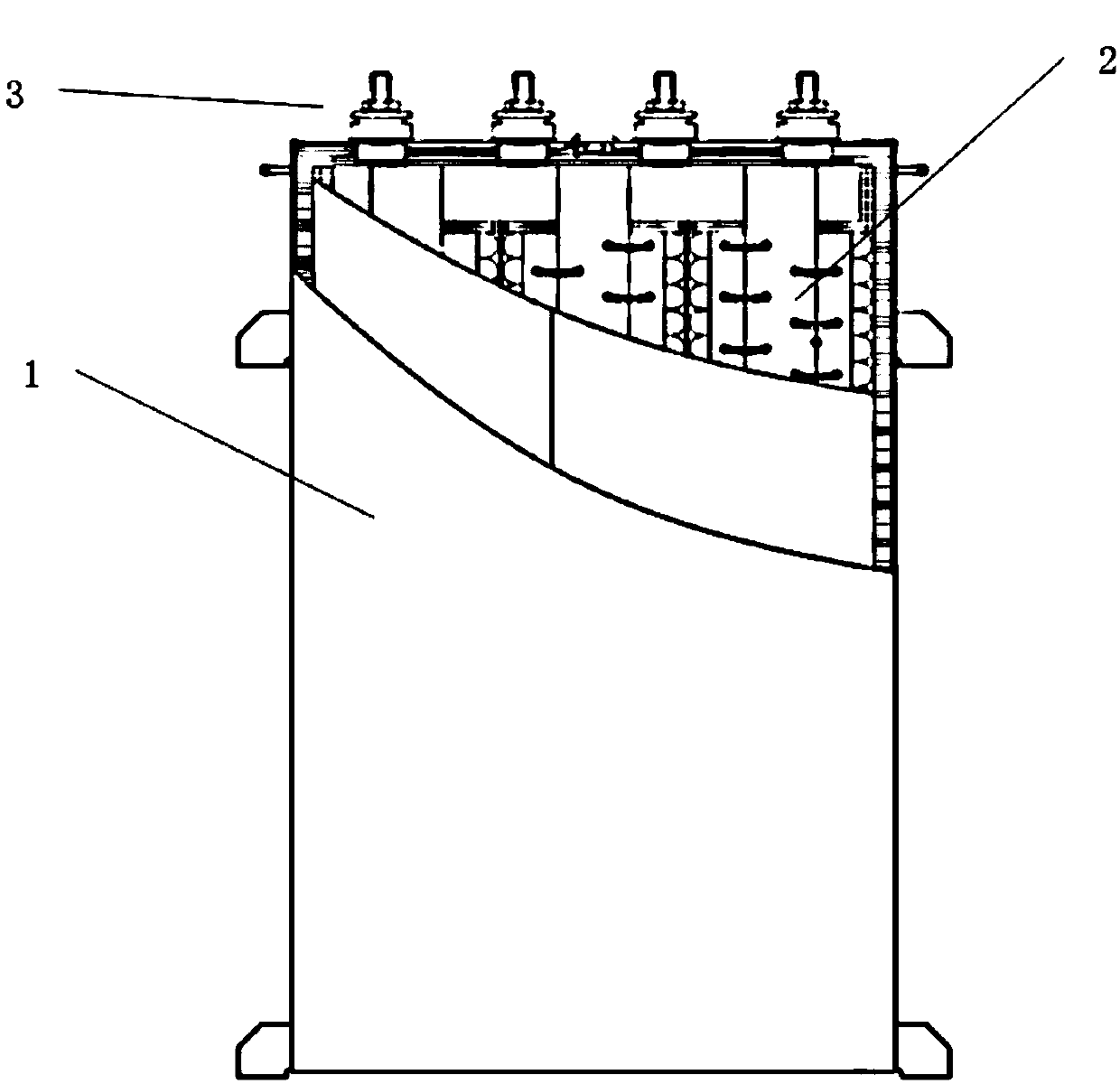 Self-healing high-voltage dry-type capacitor