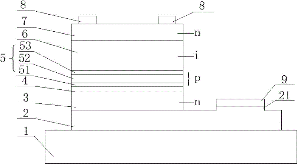 Resonant tunneling diode based high-sensitivity detector with low dark current