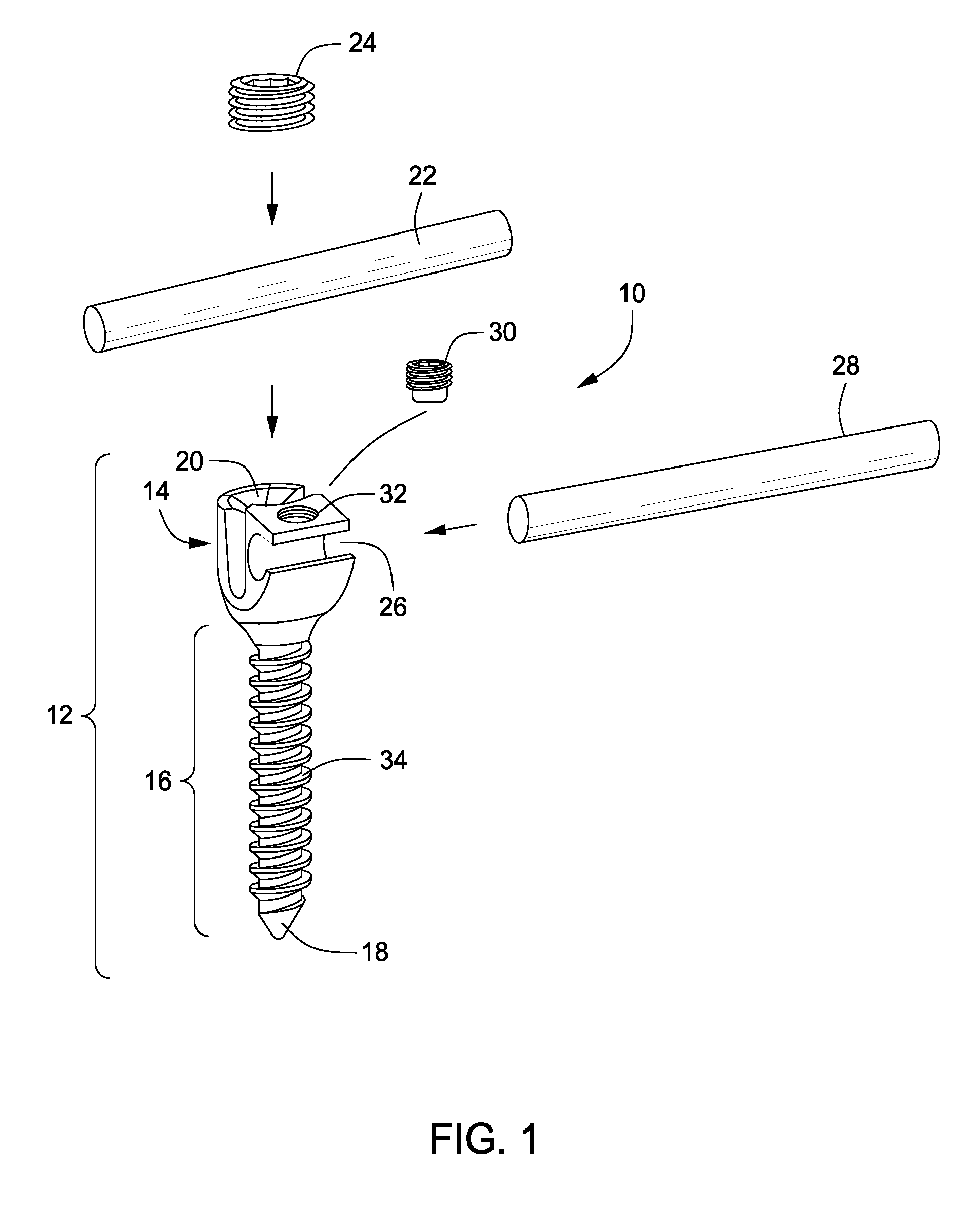 Orthopedic Fastener for Stabilization and Fixation