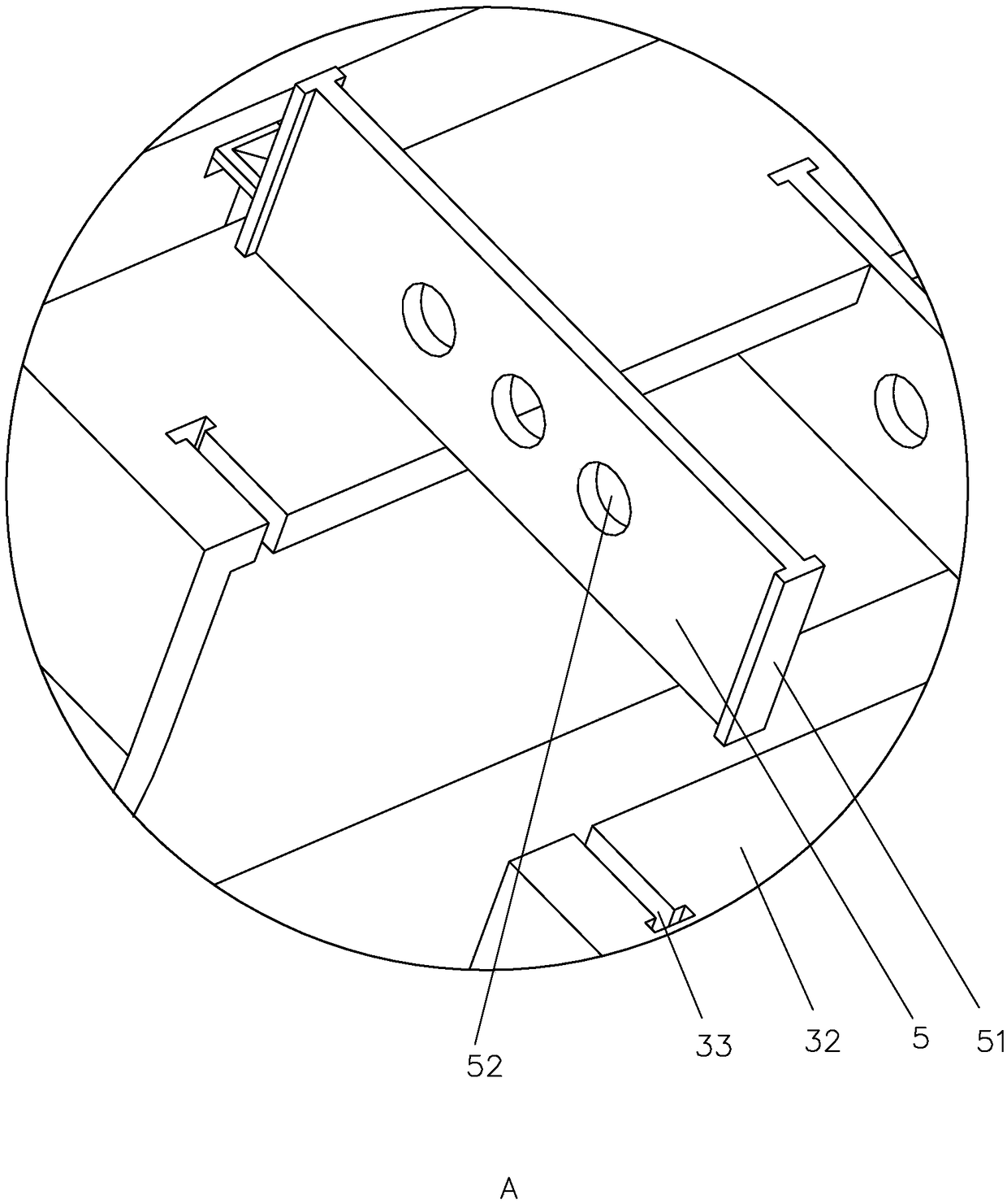 Crossbeam structure of semitrailer and welding process thereof