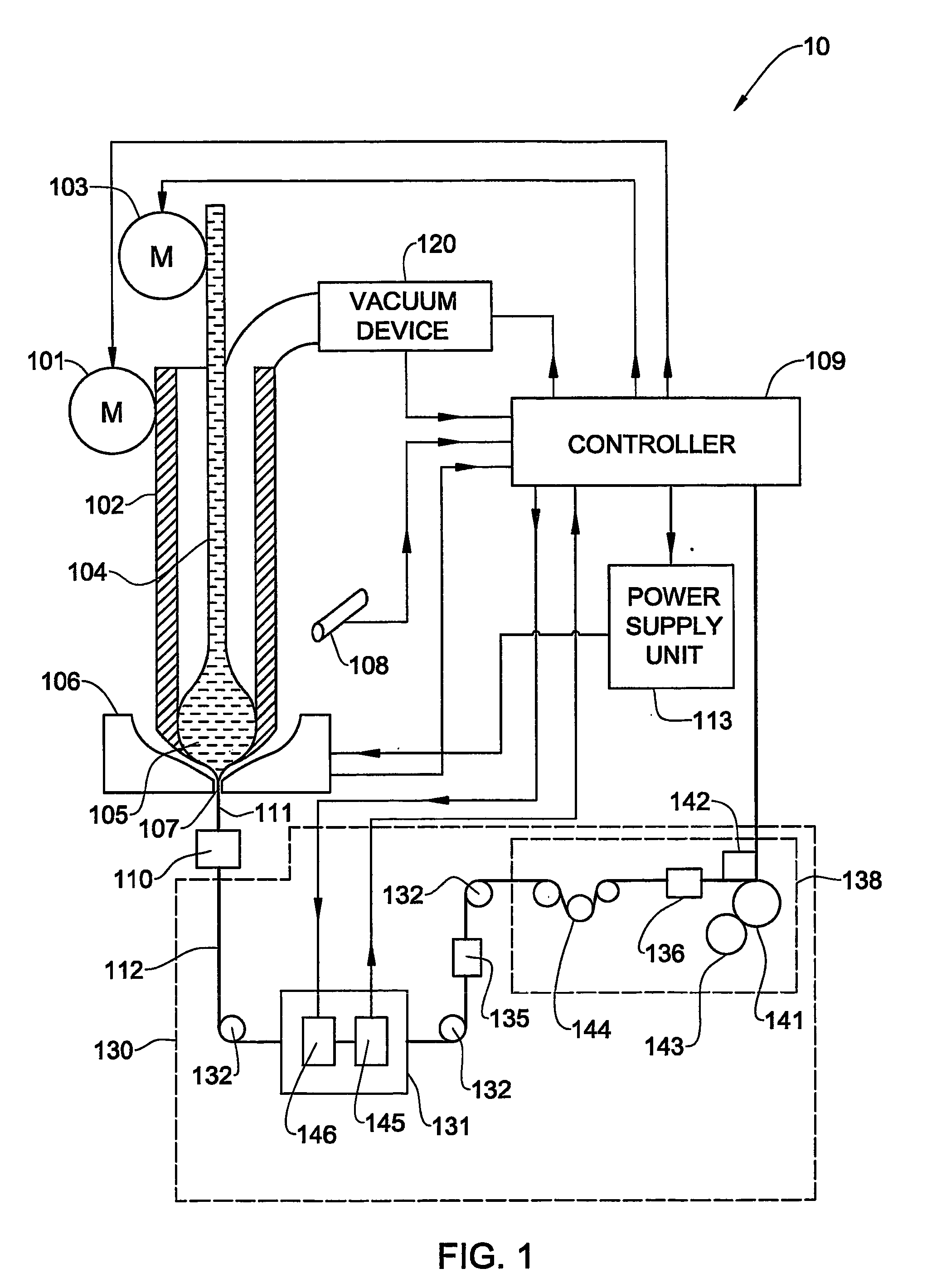 System and process for controllable preparation of glass-coated microwires