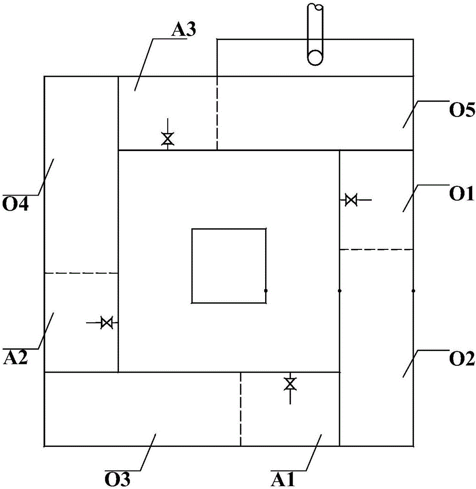 Integrated stepping water-feeding type multistage A/O intensifying denitrification device