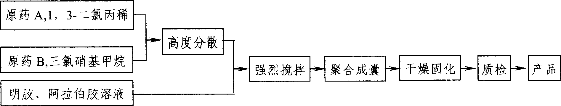 Mixed pesticide capsule preparation for preventing and treating nematode and soil-borne disease