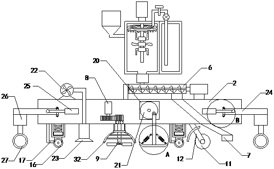 Pavement leveling device for road construction