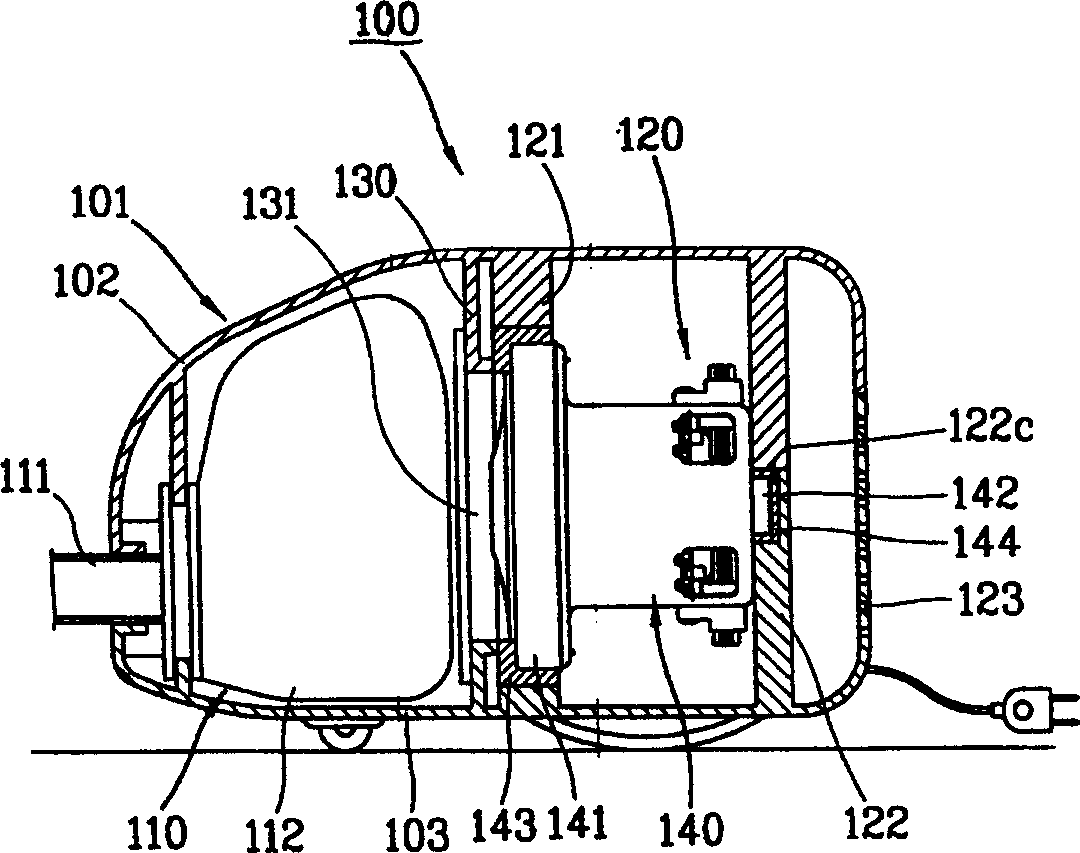 Motor vibration-resisting device for vacuum dust collector