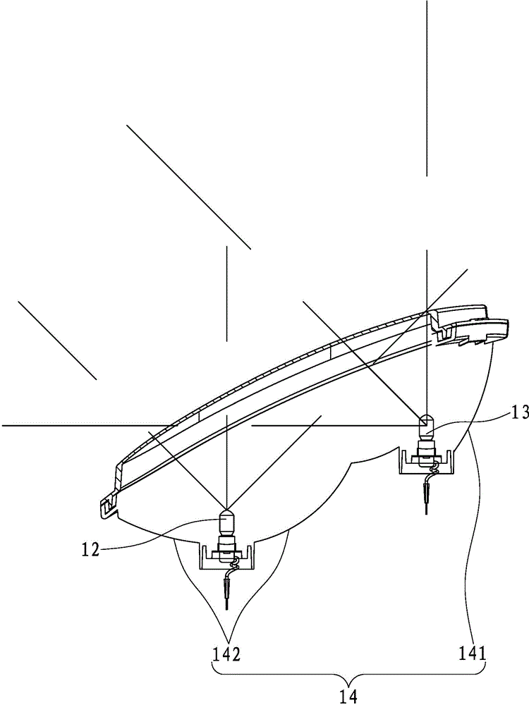 Passenger car front fog lamp, illuminating system comprising same and supplementary lighting control method