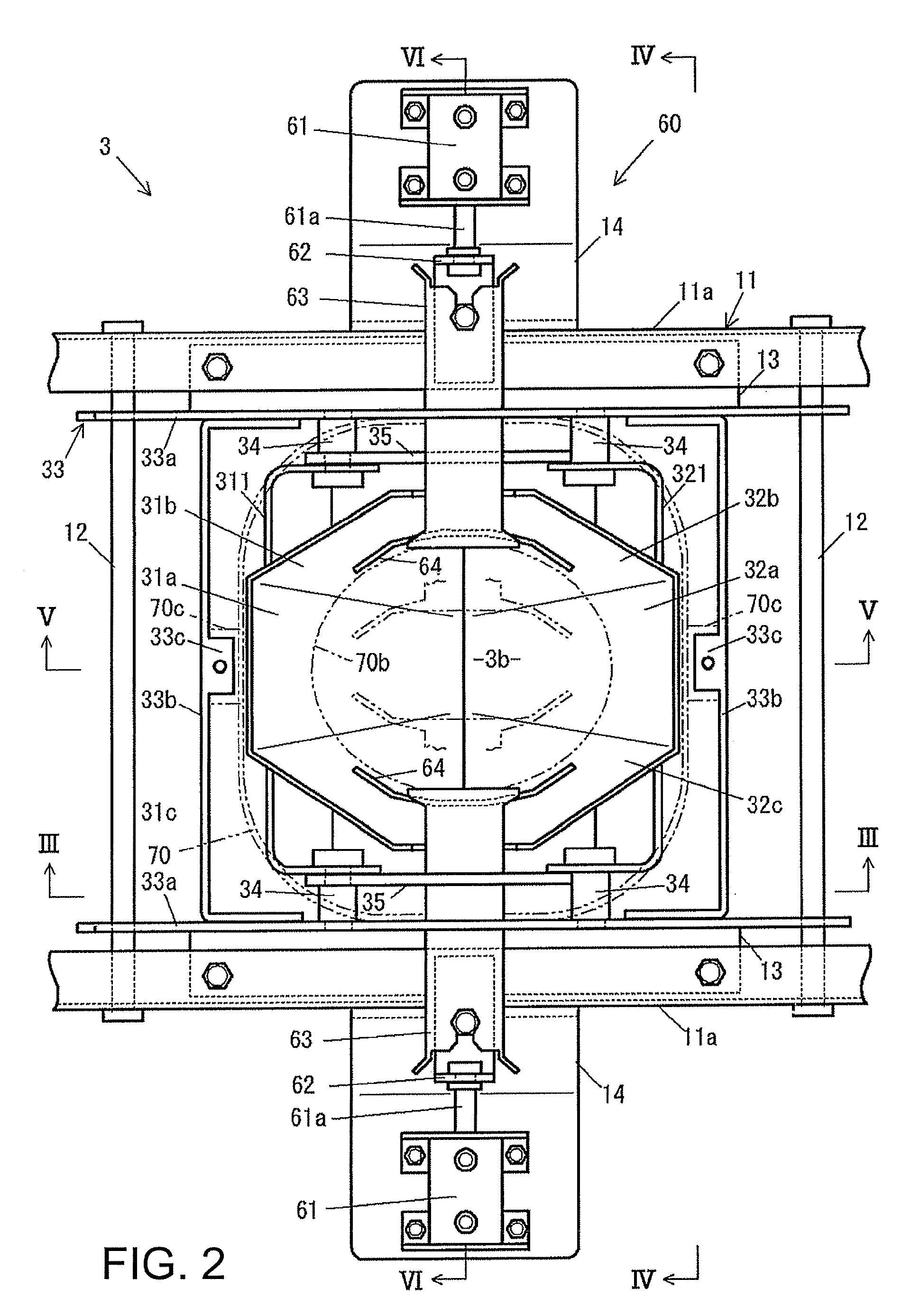 Storage hopper, and combination weighing device and packaging device provided with the same