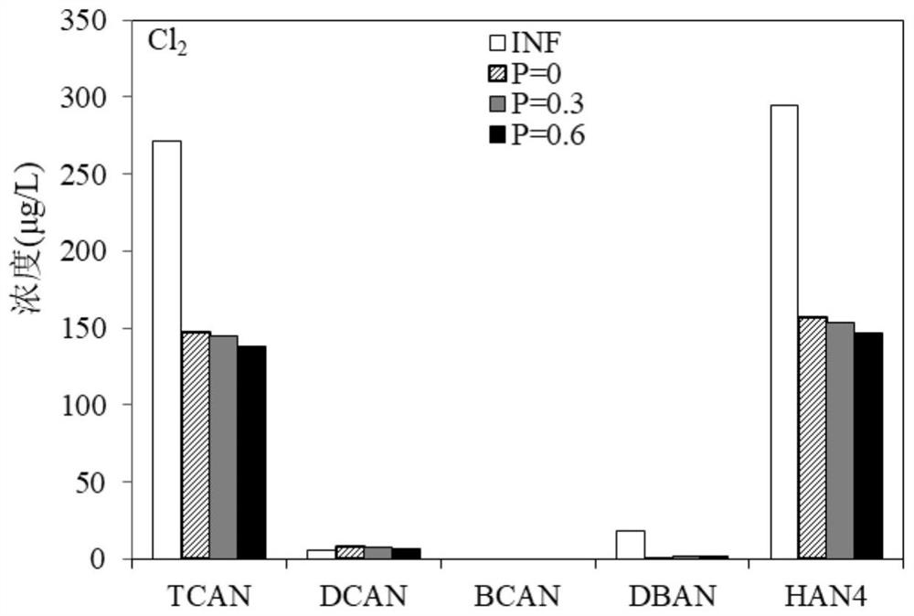 Method and experimental method for controlling haloacetonitrile by using phosphate-reinforced biological activated carbon