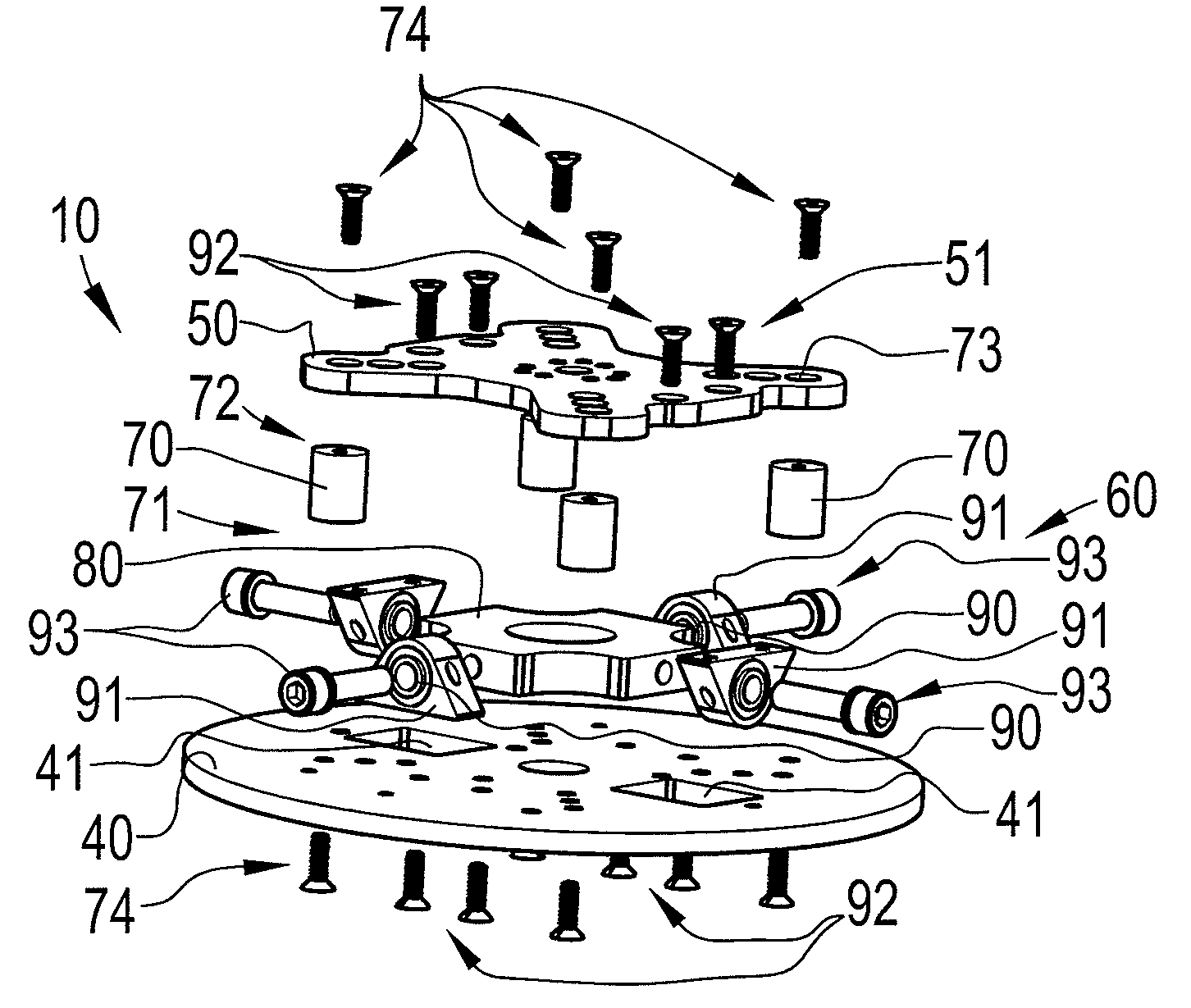 Grinding holder in a machining device