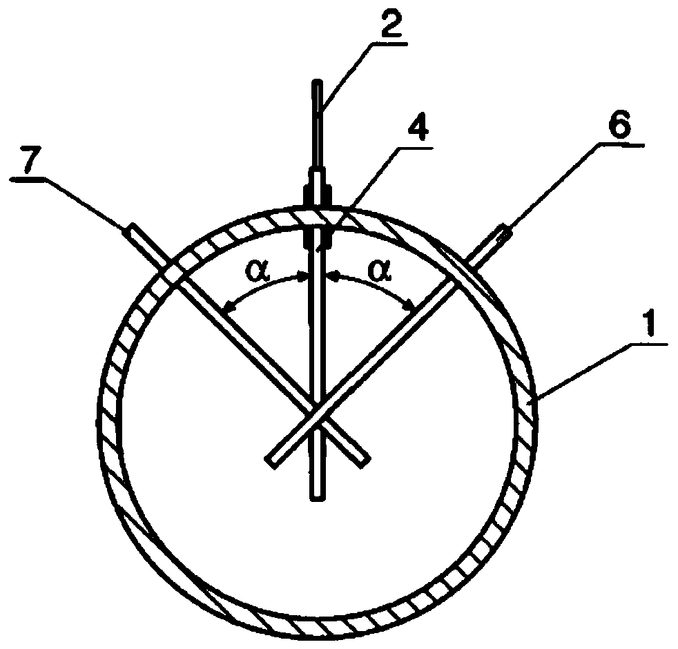 Microwave measuring arrangement for determining the loading of a two-phase flow