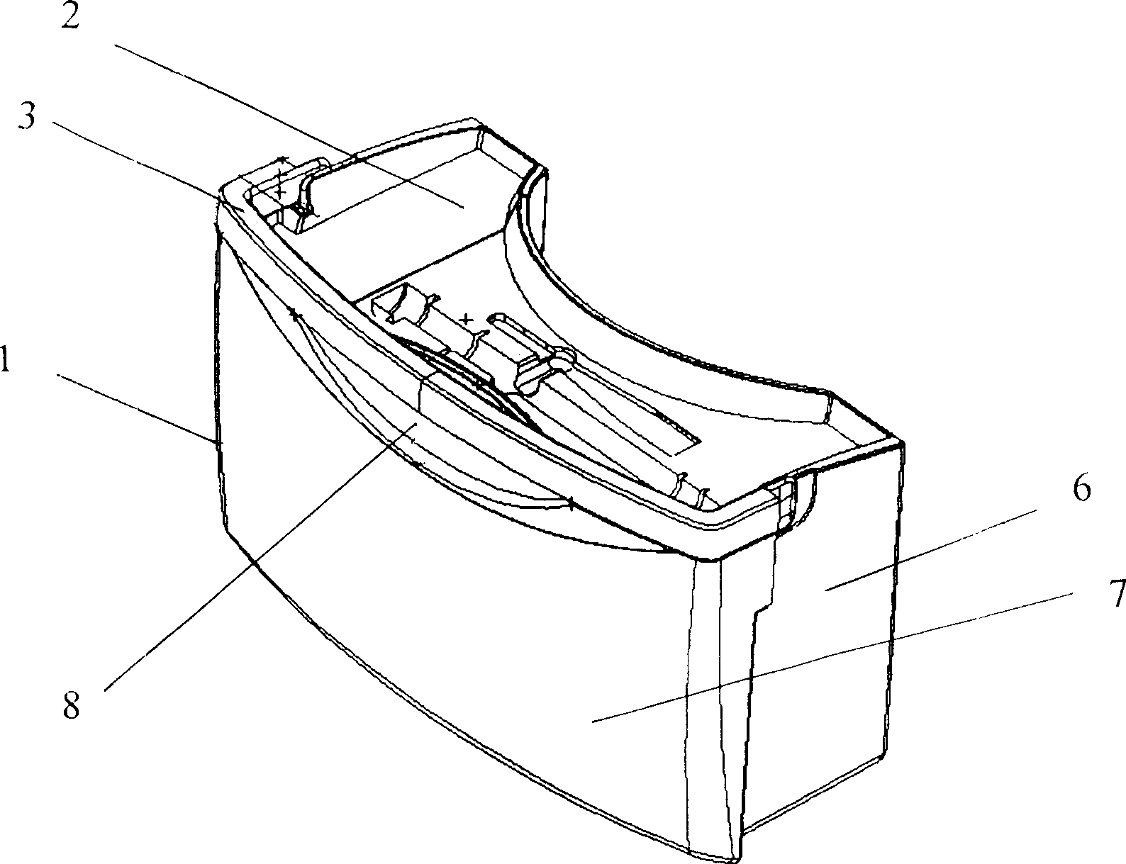 Water bucket handle structure of dehumidifier