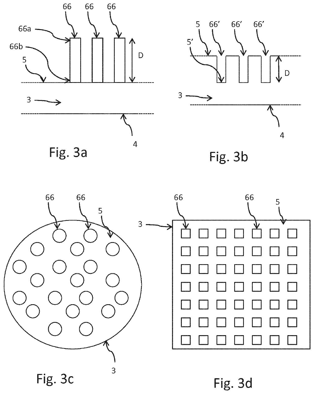 Light converting device having a wavelength converting layer with a hydrophobic nanostructure