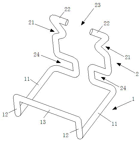 Water heating pipe support frame of drum washing machine