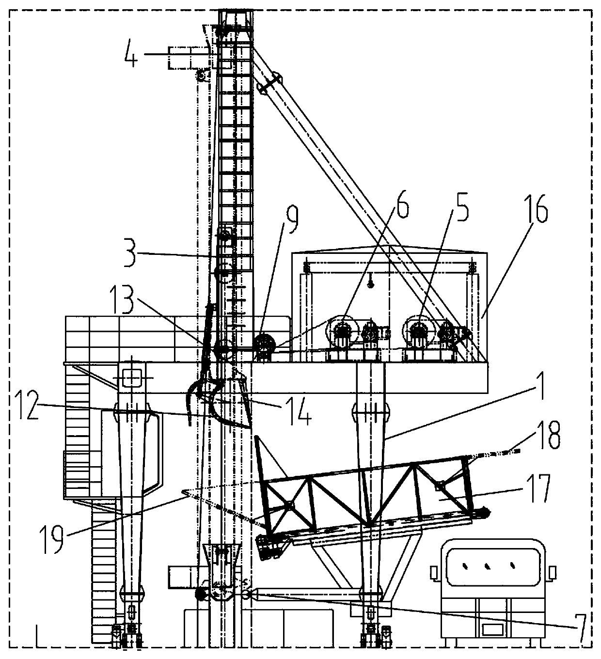 Trash-cleaning machine with trash-cleaning guide groove