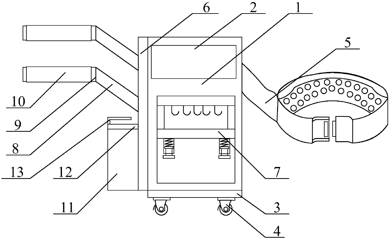 Nephrology department treatment device with massage function