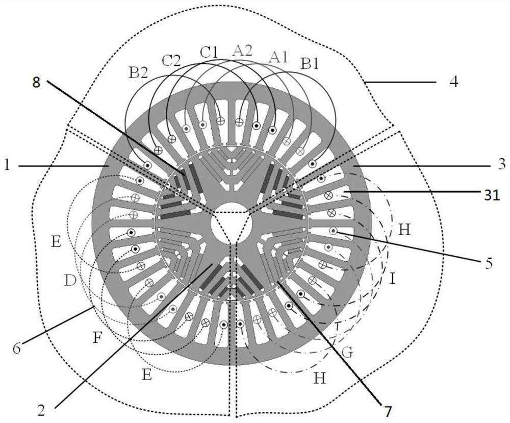 A Modular Hybrid Pitch Winding Motor