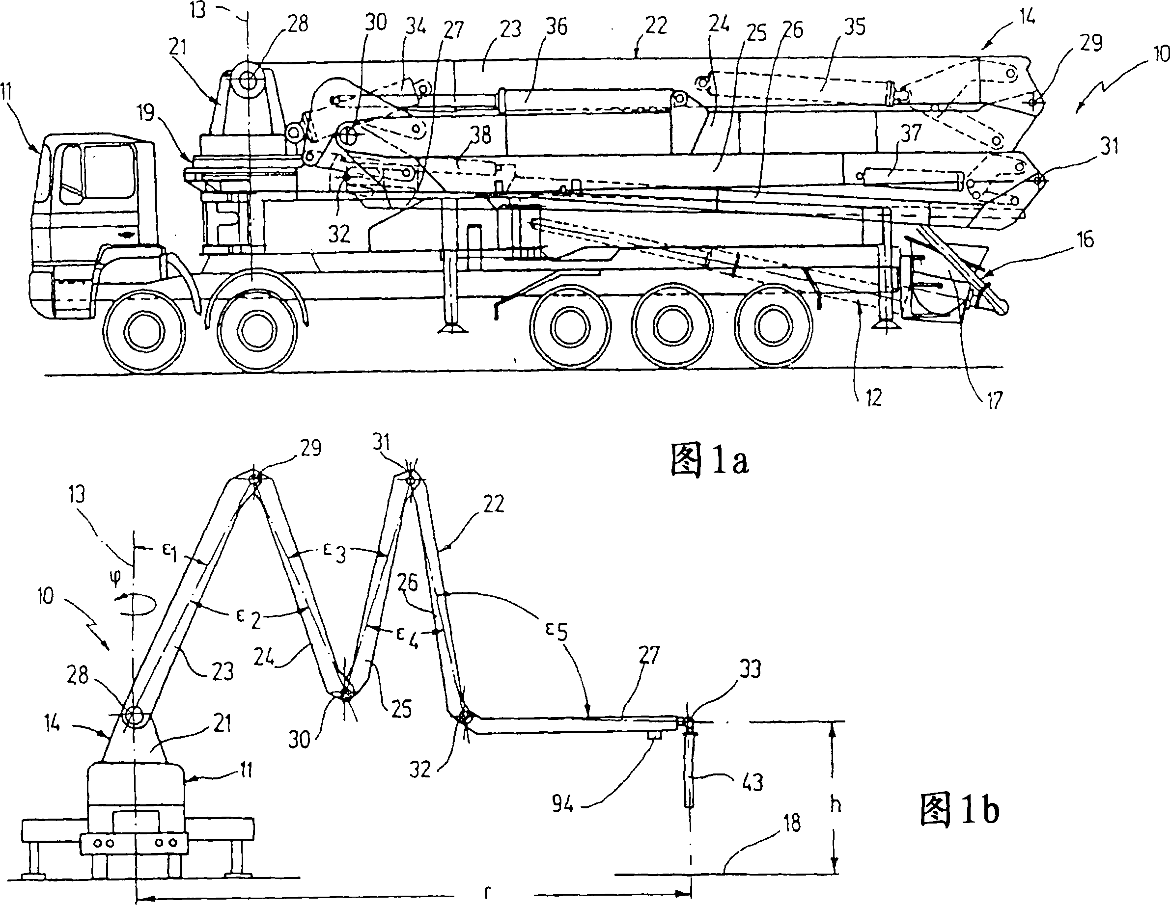 Hydraulic circuit arrangement, in particular for the drive of concrete distributor masts