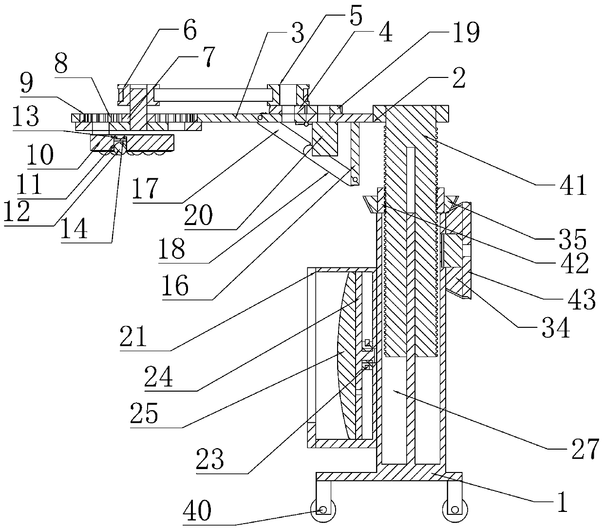 Abdominal distension auxiliary treatment device for gastroenterology department