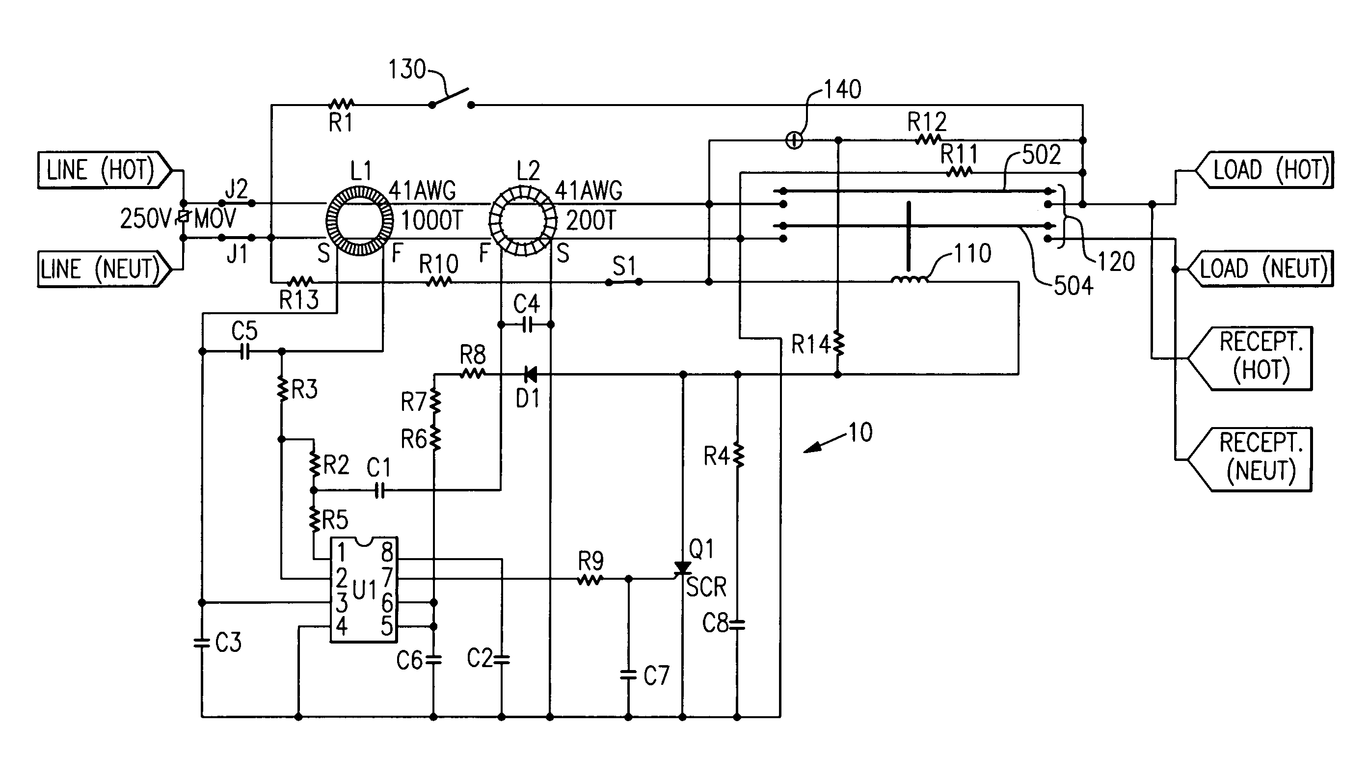 GFCI with miswire lockout