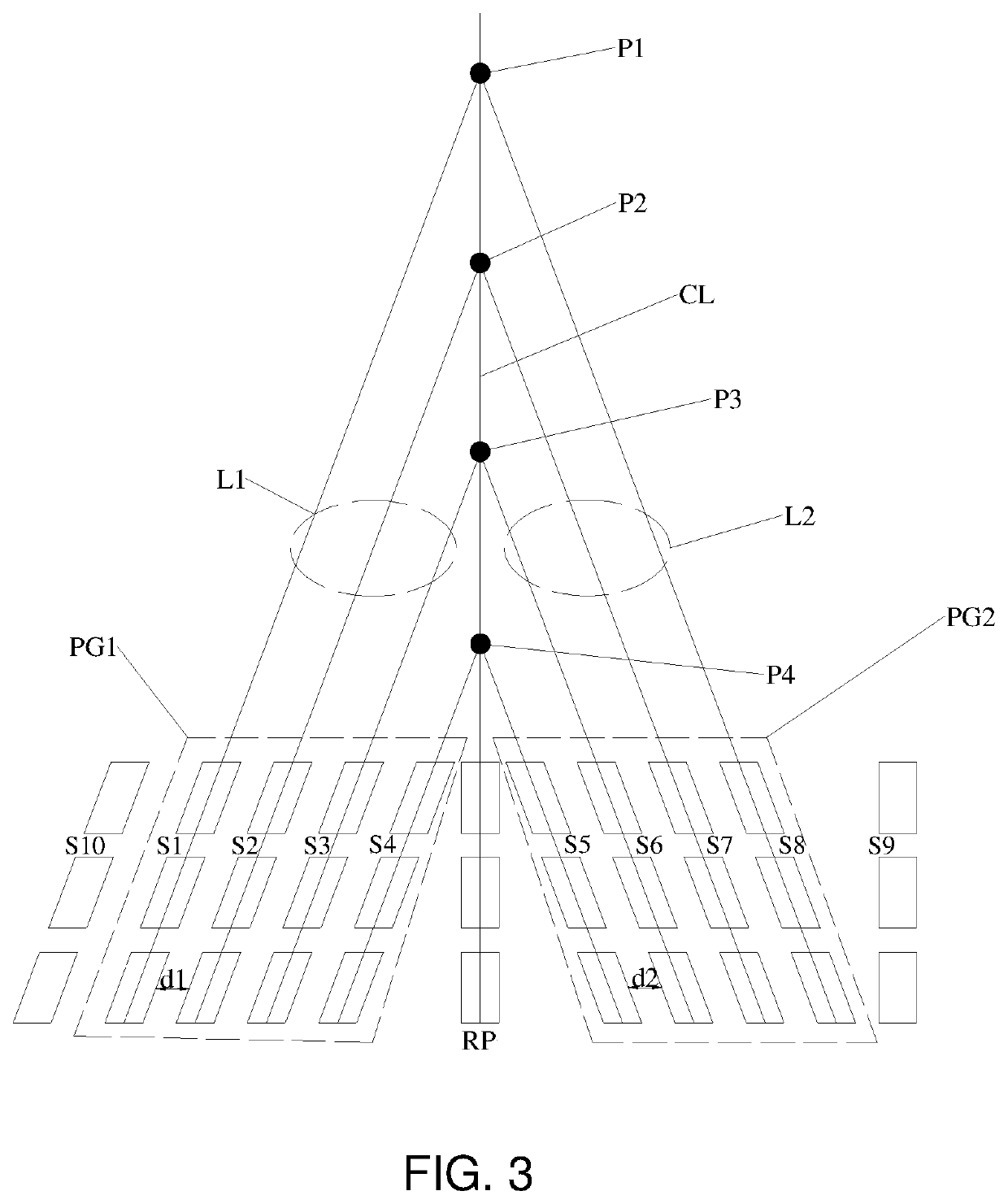 Display panel with asymmetrically disposed pads