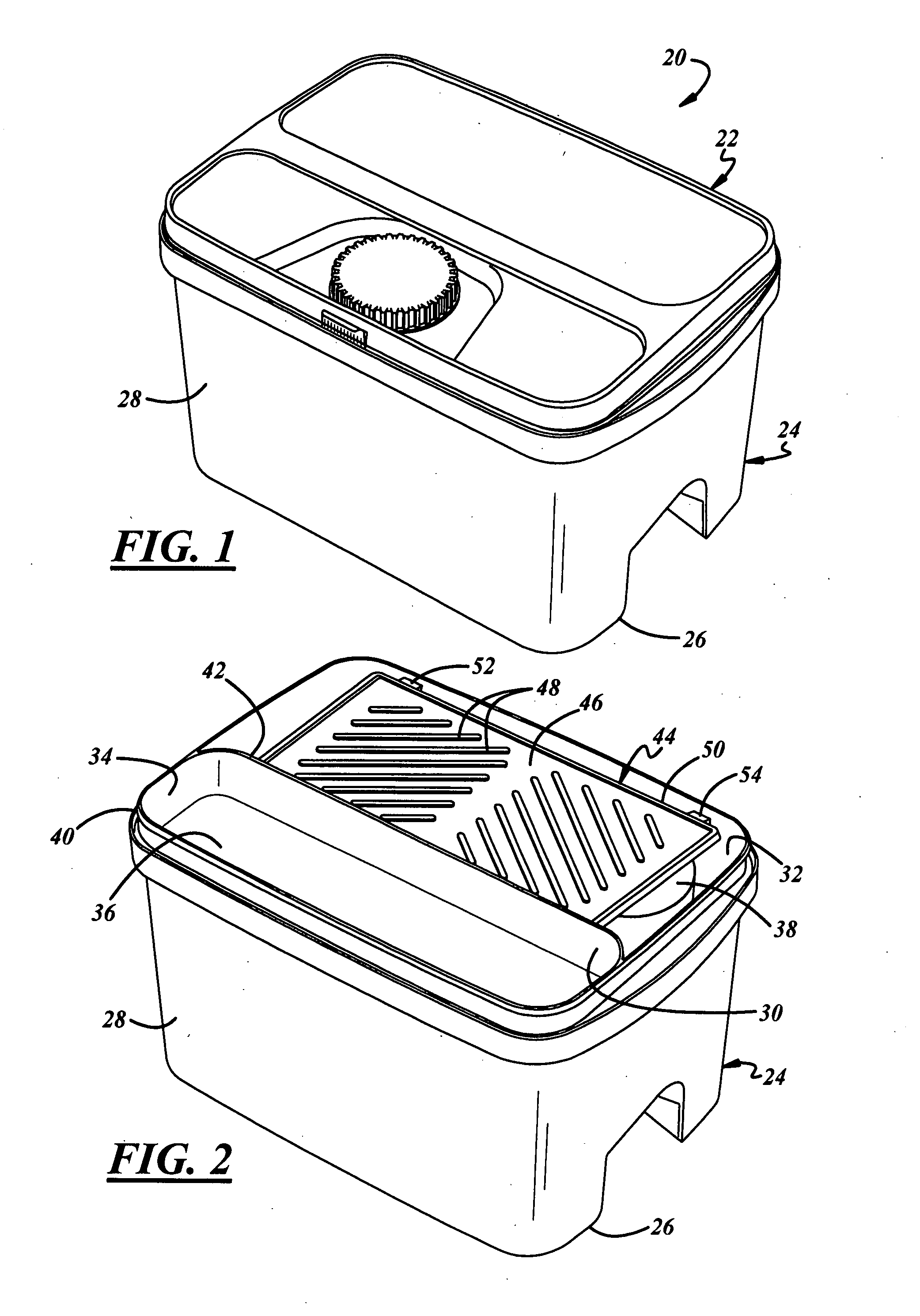 Roller tray for a two-part coating package