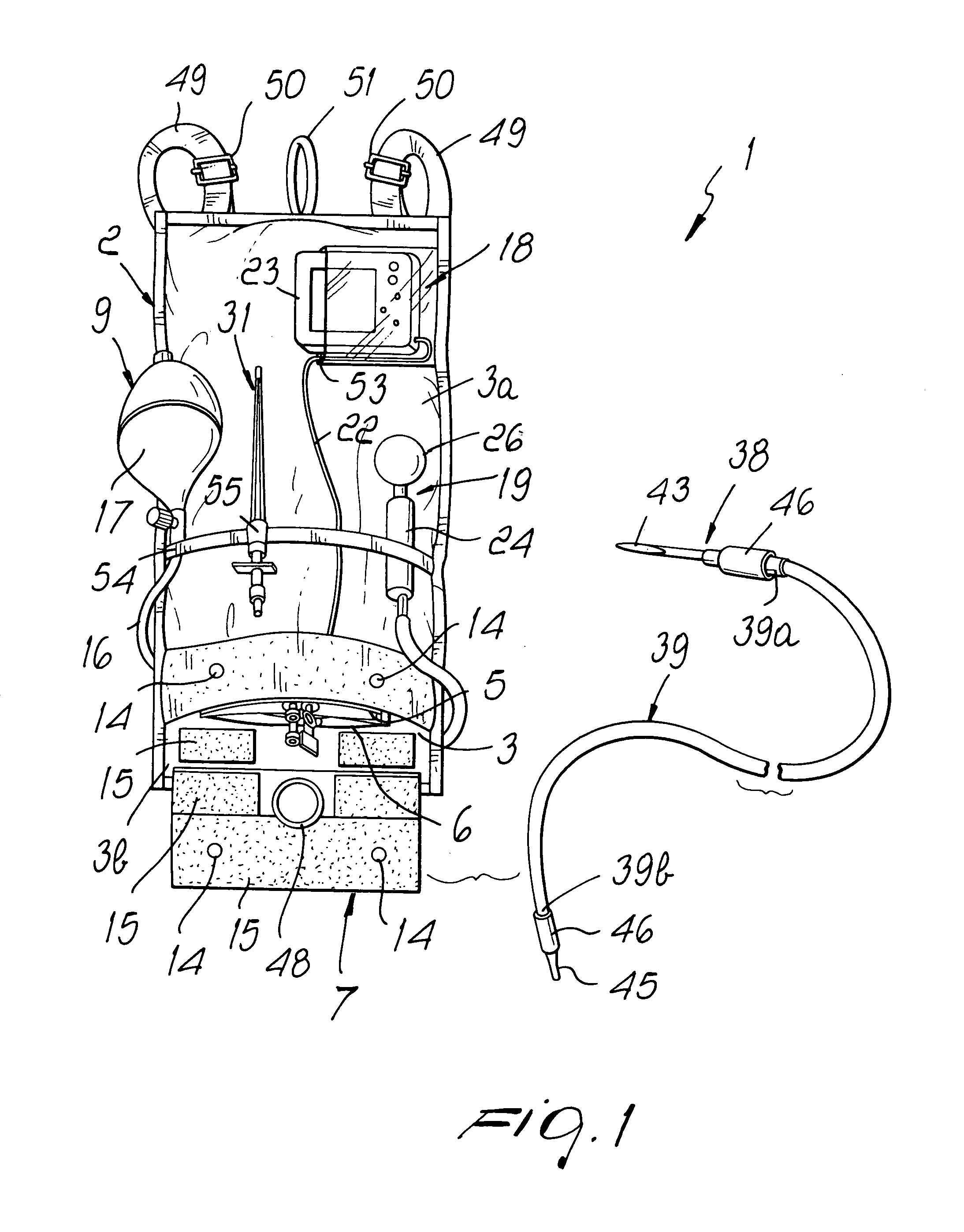 Kit for injecting thermally-conditioned fluids, particularly for first-aid actions