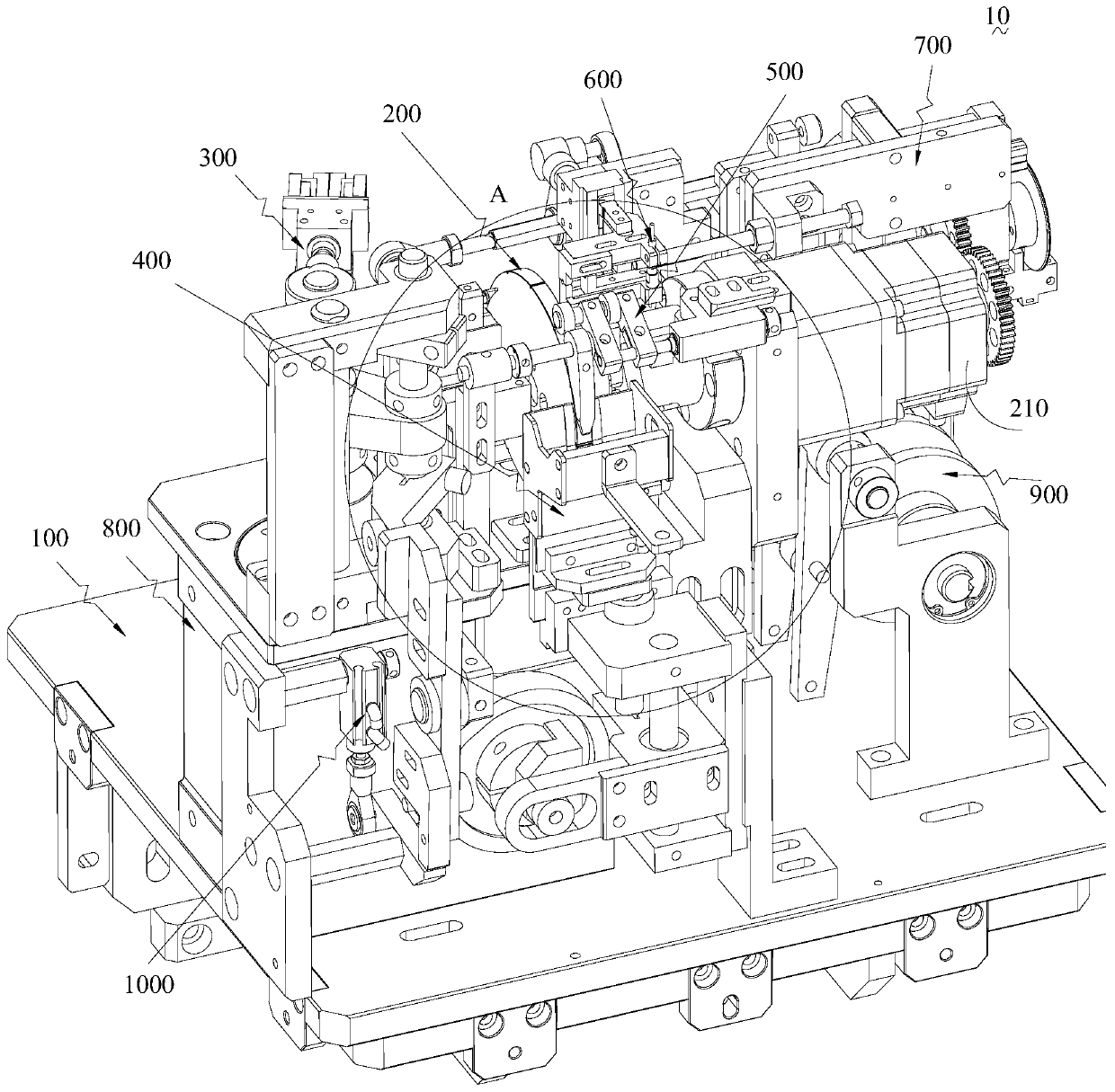 Upper guide pin device and battery machine