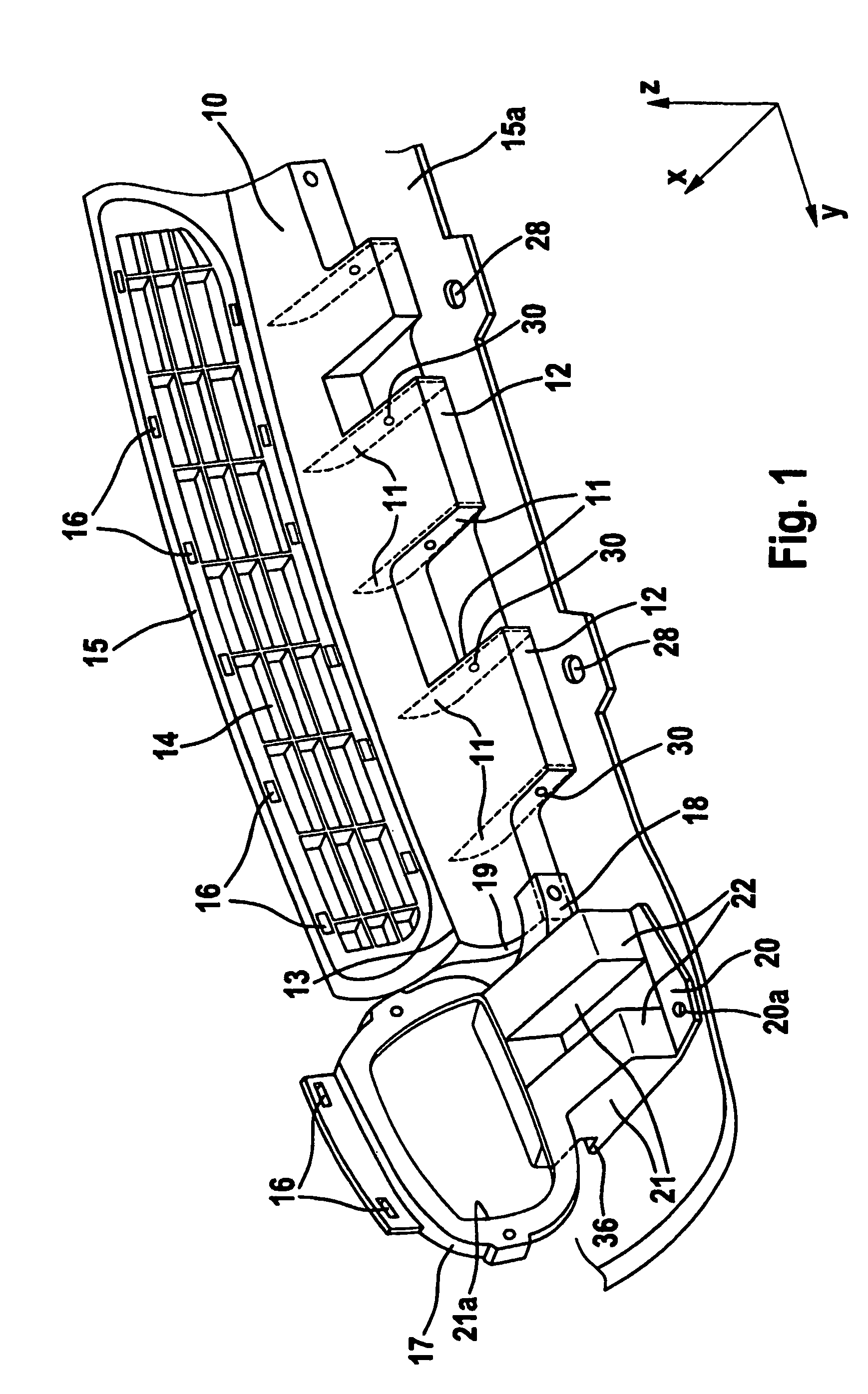 Structural component of a motor vehicle bumper arrangement