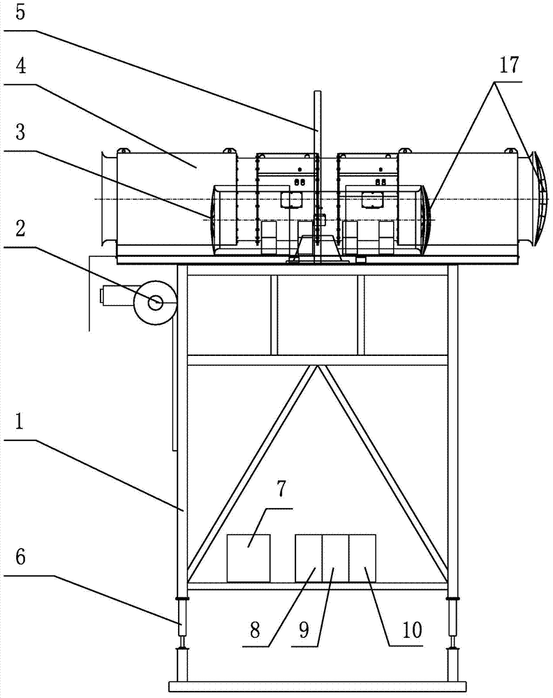 Rapid ventilation and smoke exhausting device and method for construction period of long-distance tunnel