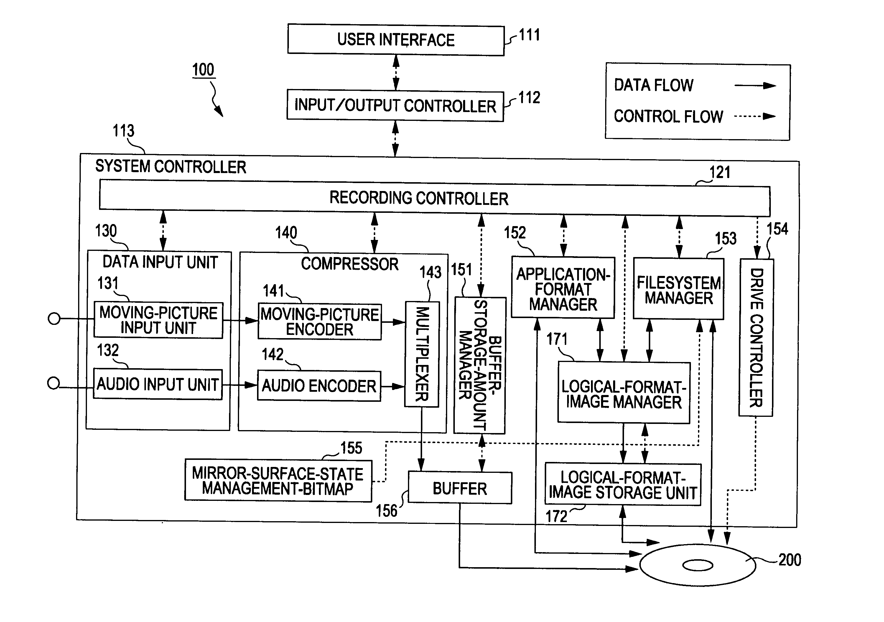 Information recording apparatus, imaging device, information-recording controlling method, and computer program