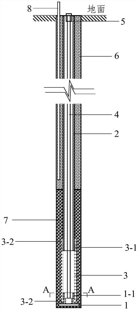 Anti-slurry-leaping soil body deep settlement measuring device and measuring method