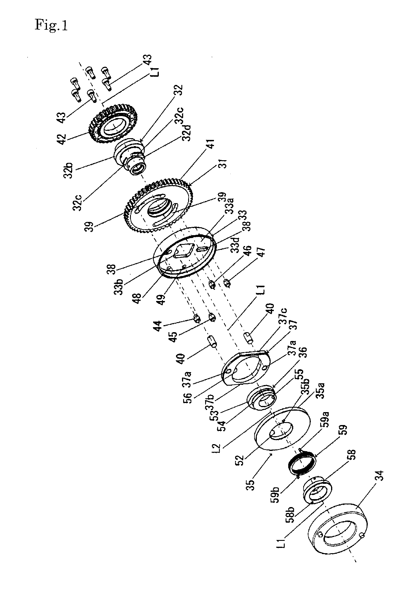 Phase variable device in car engine