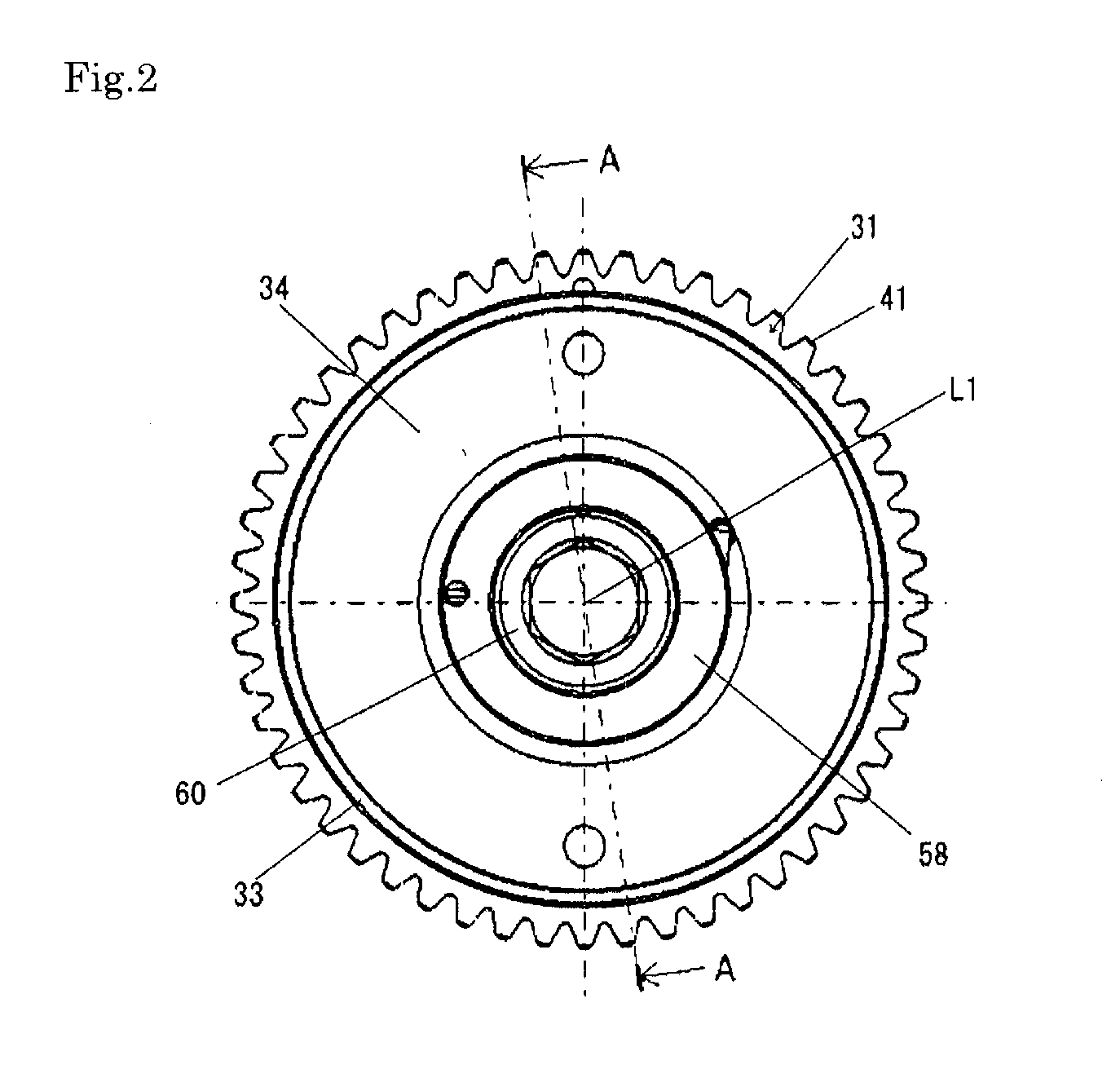 Phase variable device in car engine