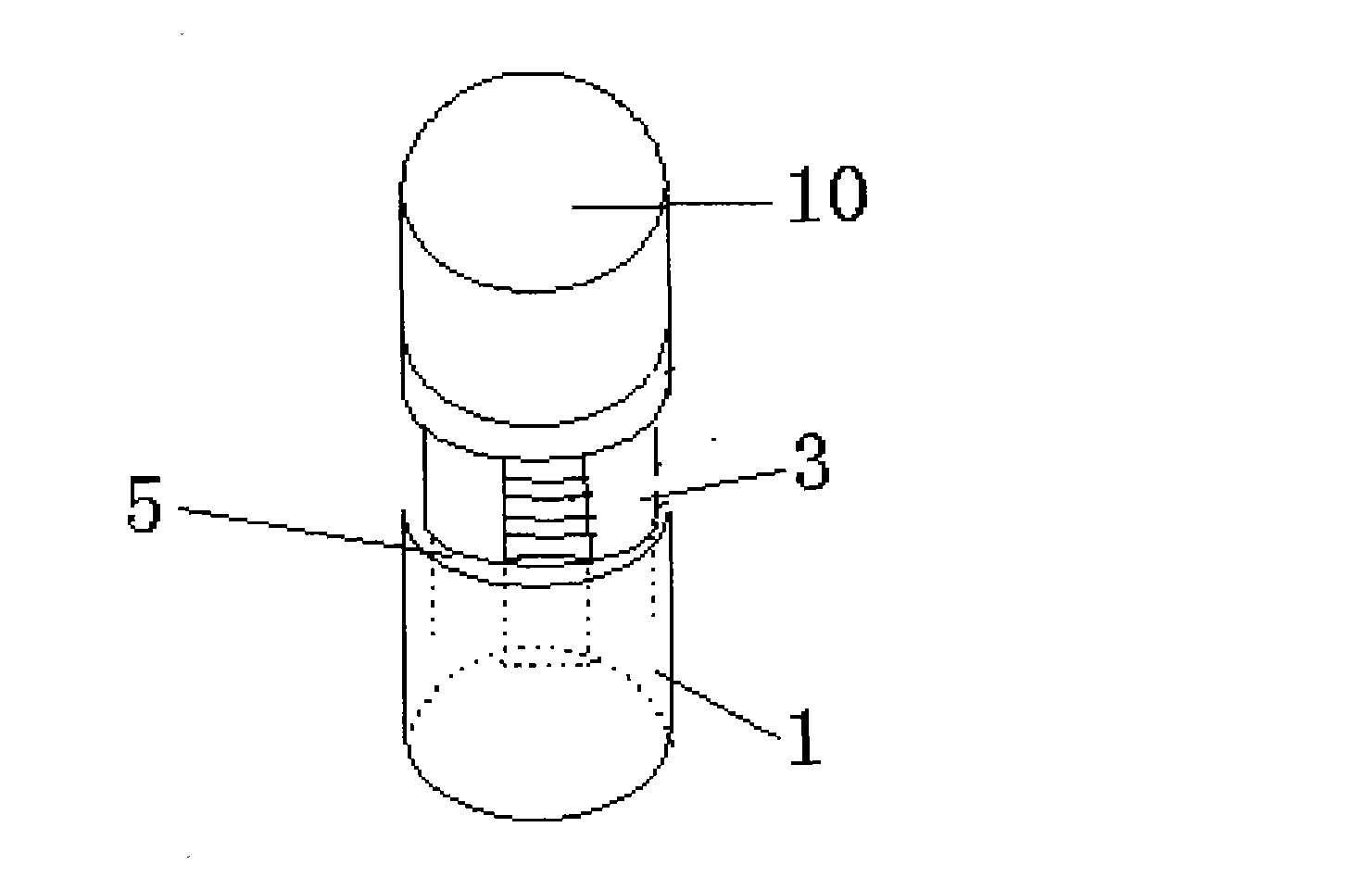 Method for destroying anti-fake RFID (Radio Frequency Identification) chip in bottle cap by using pressure principle