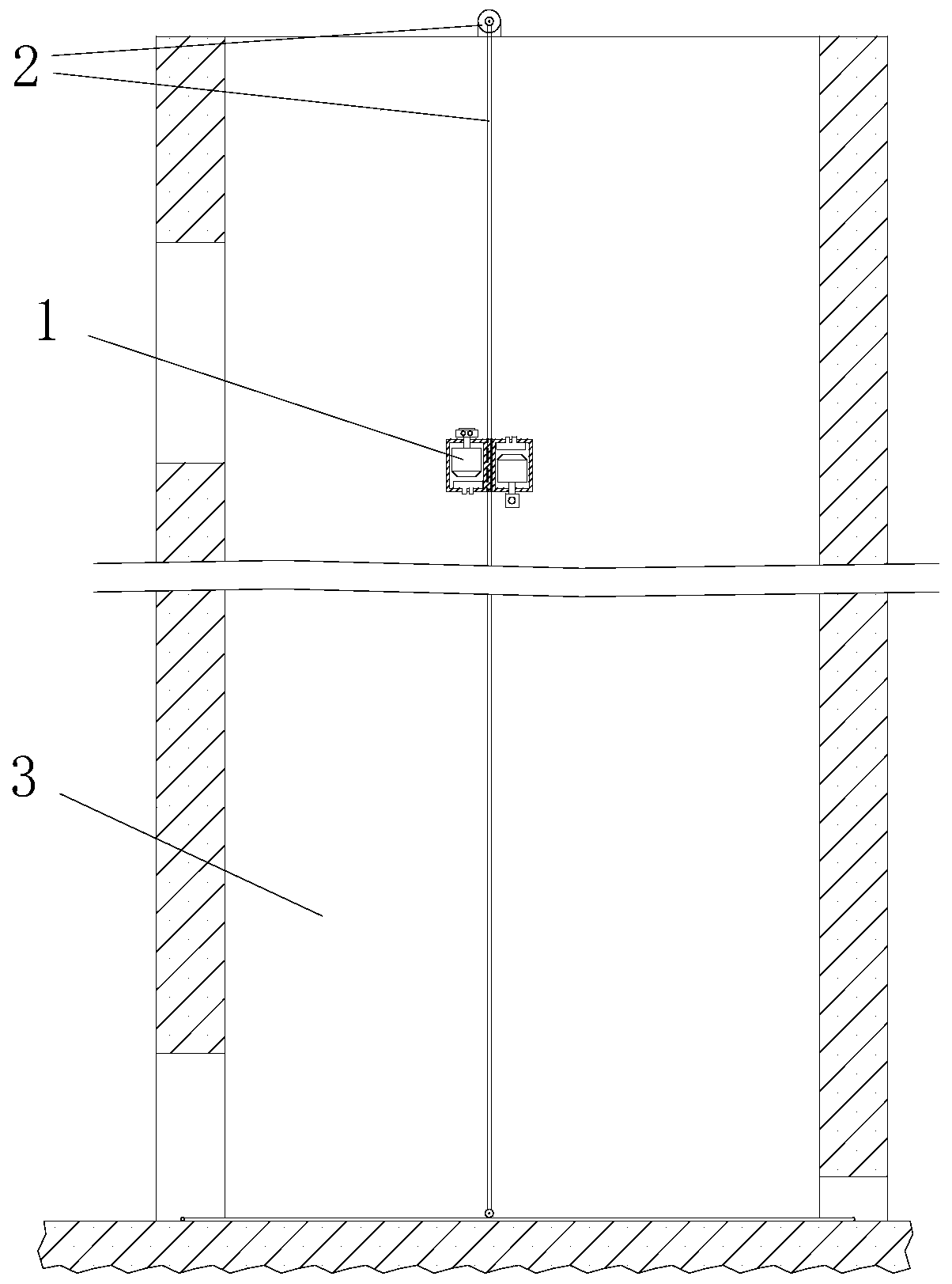 Building engineering shaft measuring device and engineering shaft model construction method