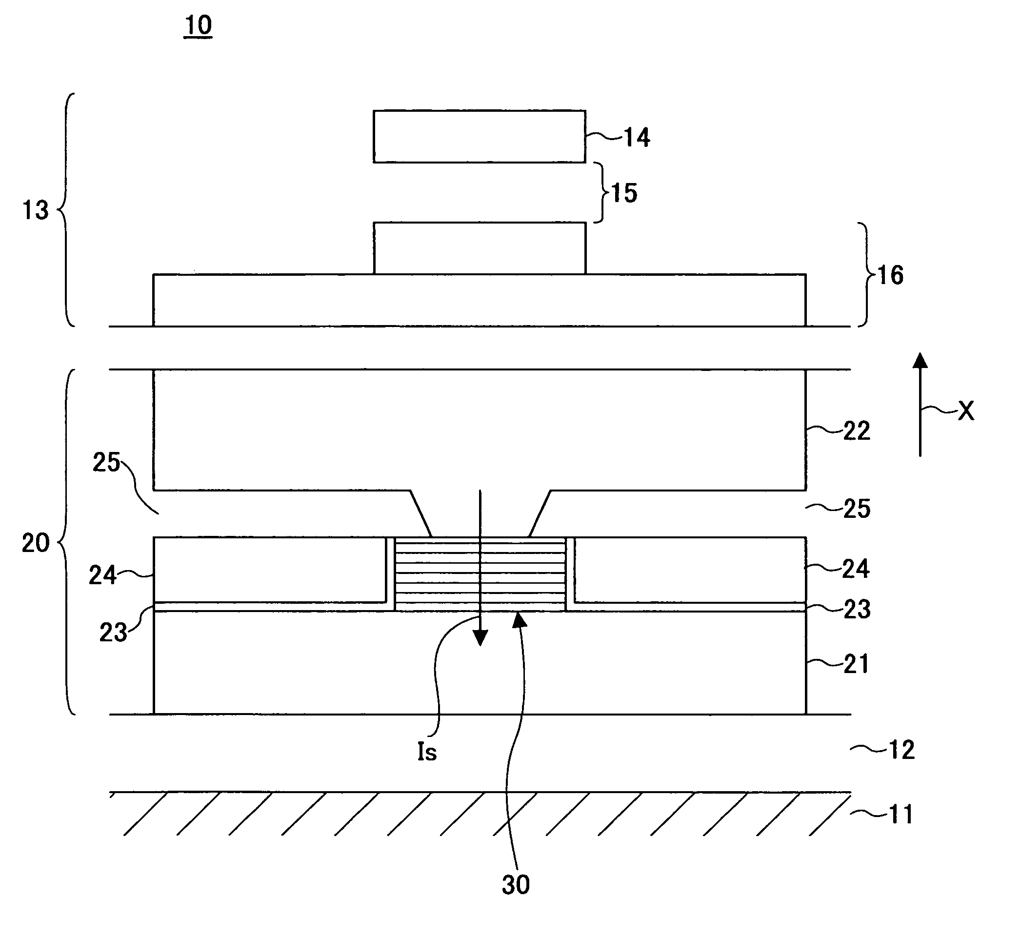 Magnetoresistive effect element, magnetic head, magnetic storage device and magnetic memory device