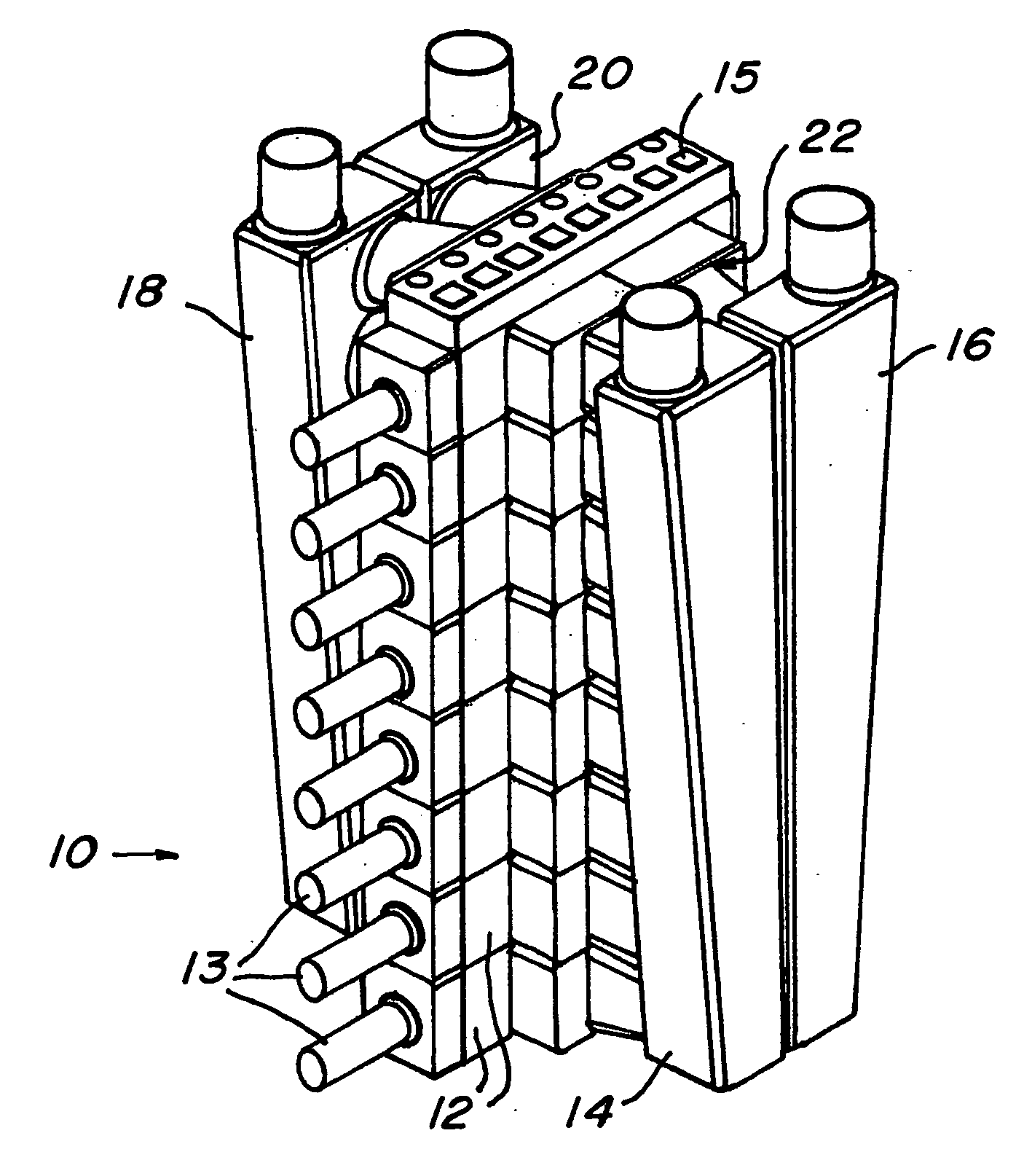 Variable area mass or area and mass species transfer device and method