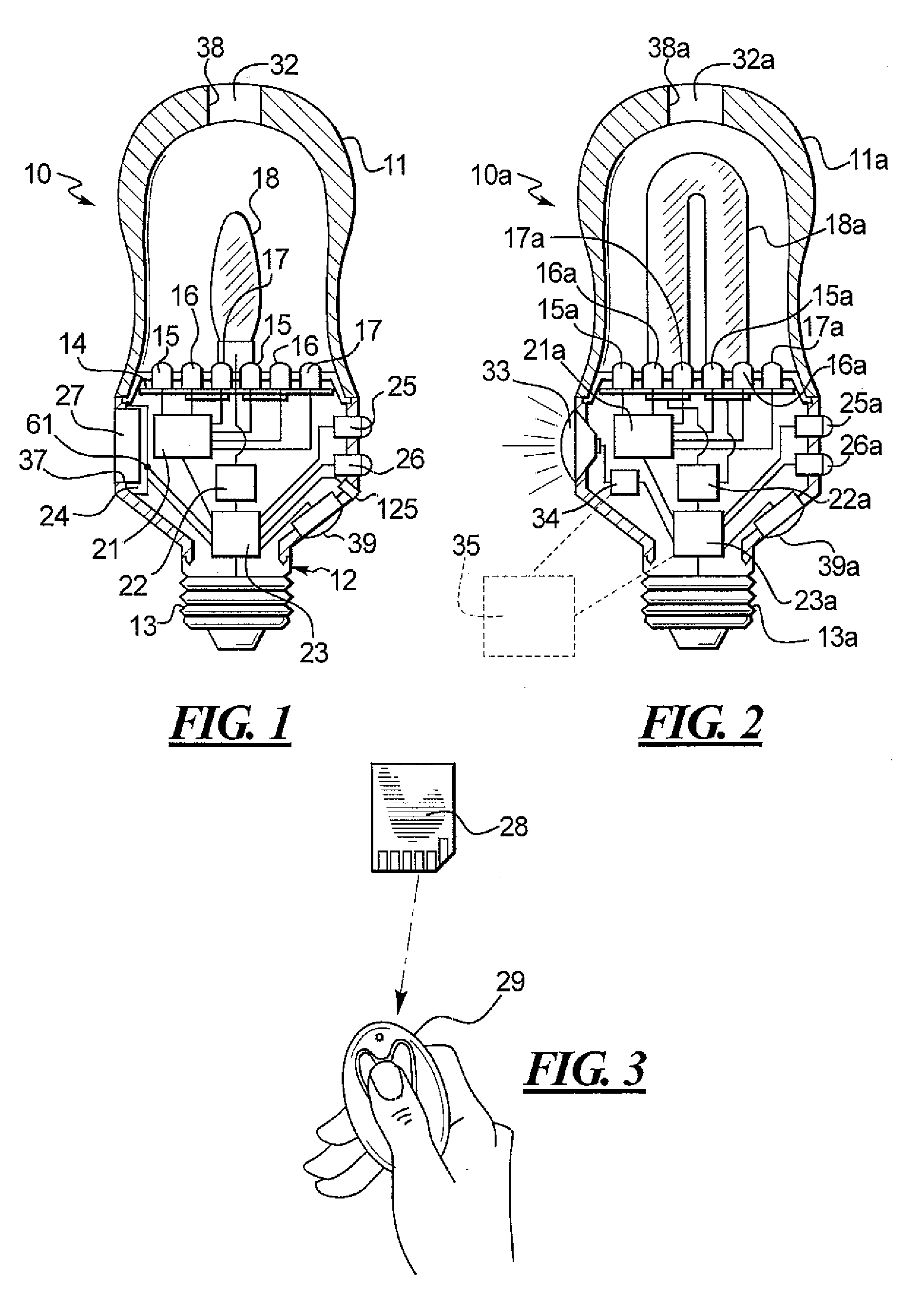 Structures for color changing light devices