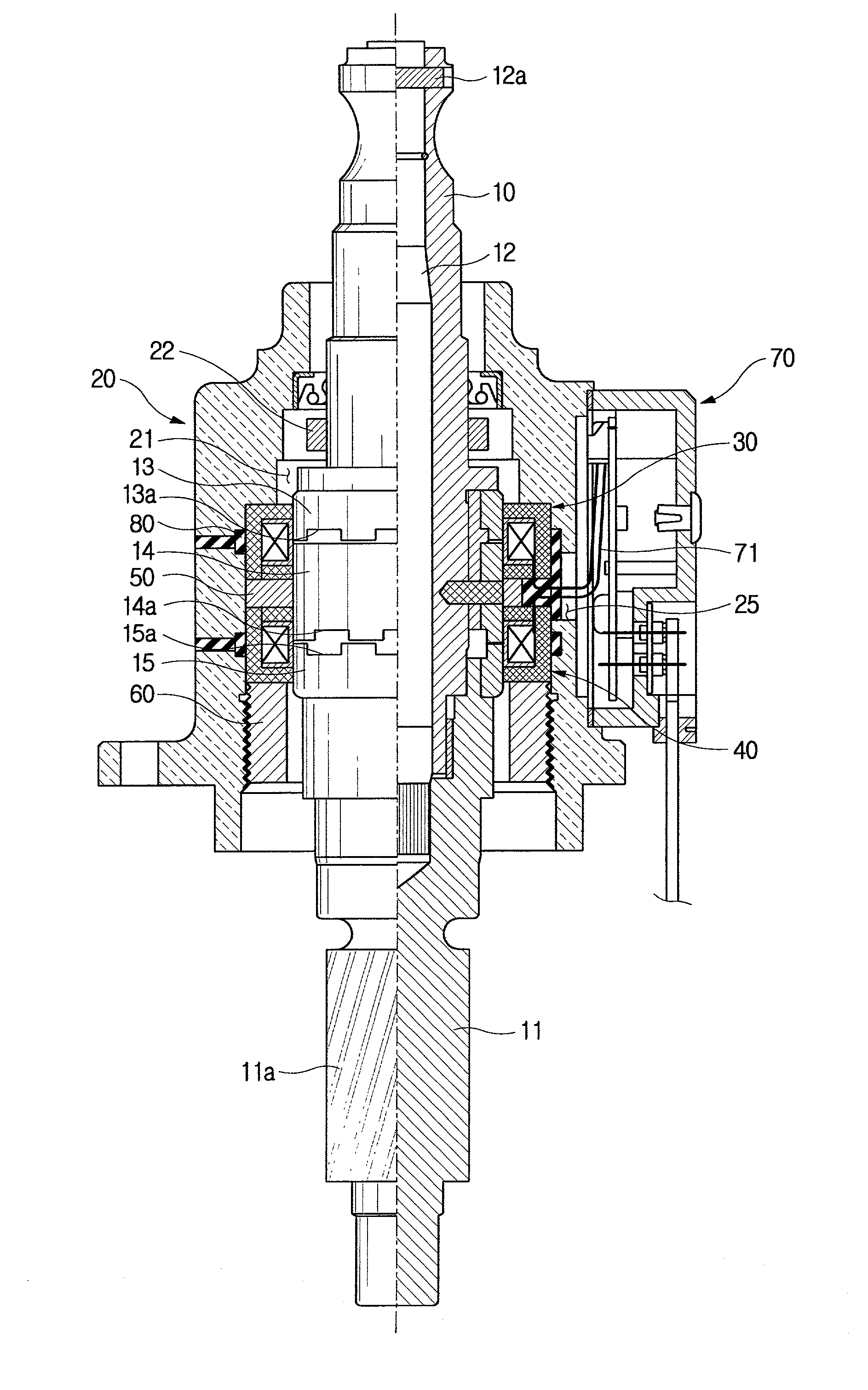 Torque sensor for vehicle