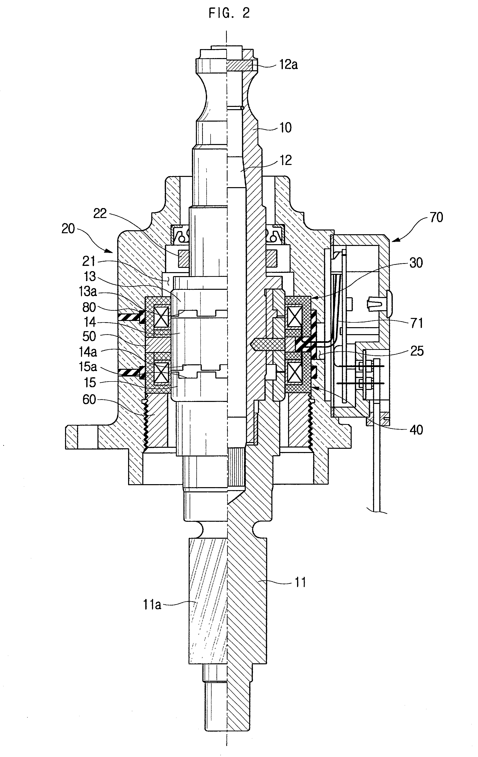 Torque sensor for vehicle