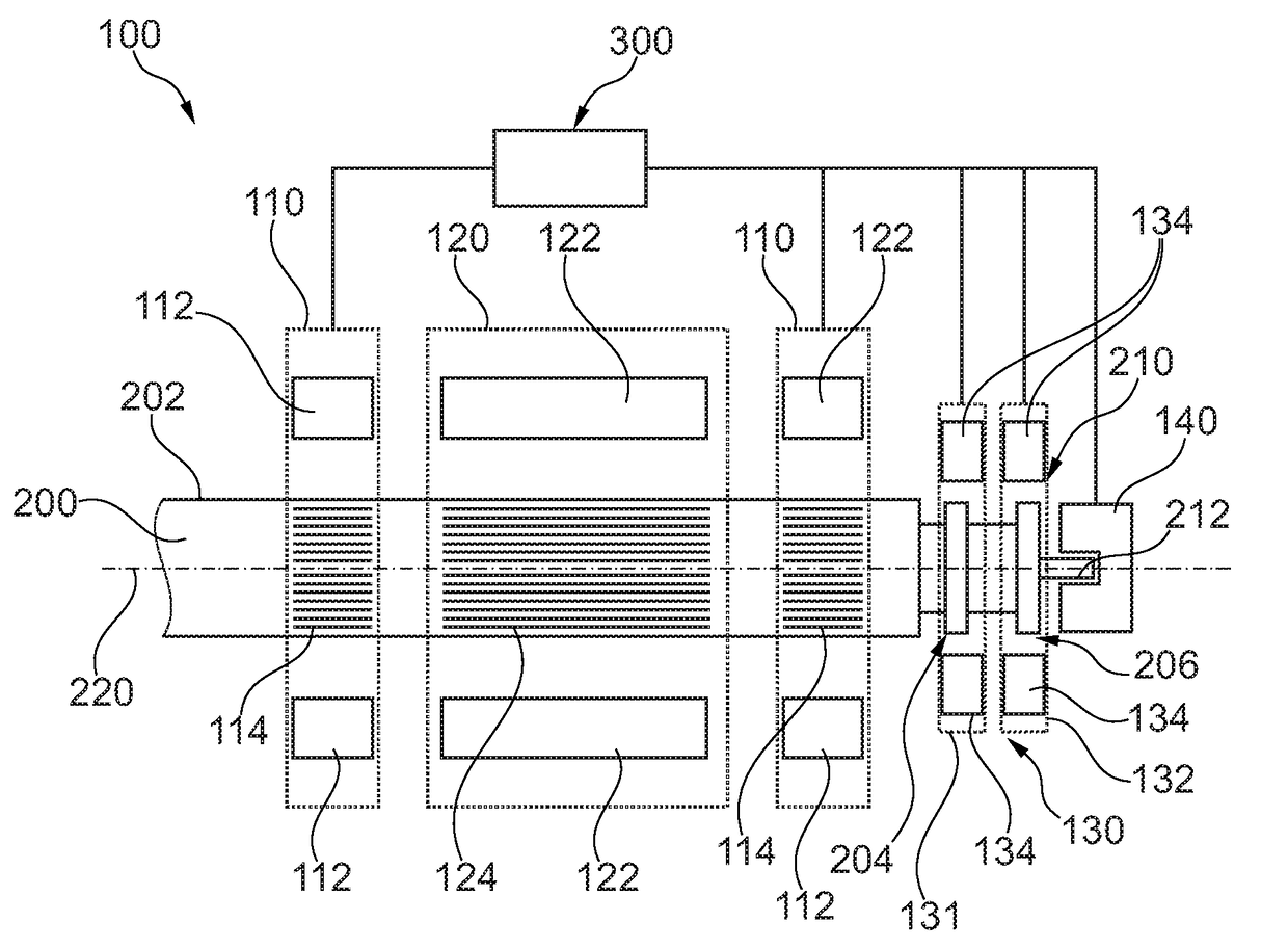 Spinning rotor shaft, bearing arrangement for the active magnetic support of such a spinning rotor shaft and spinning rotor drive device