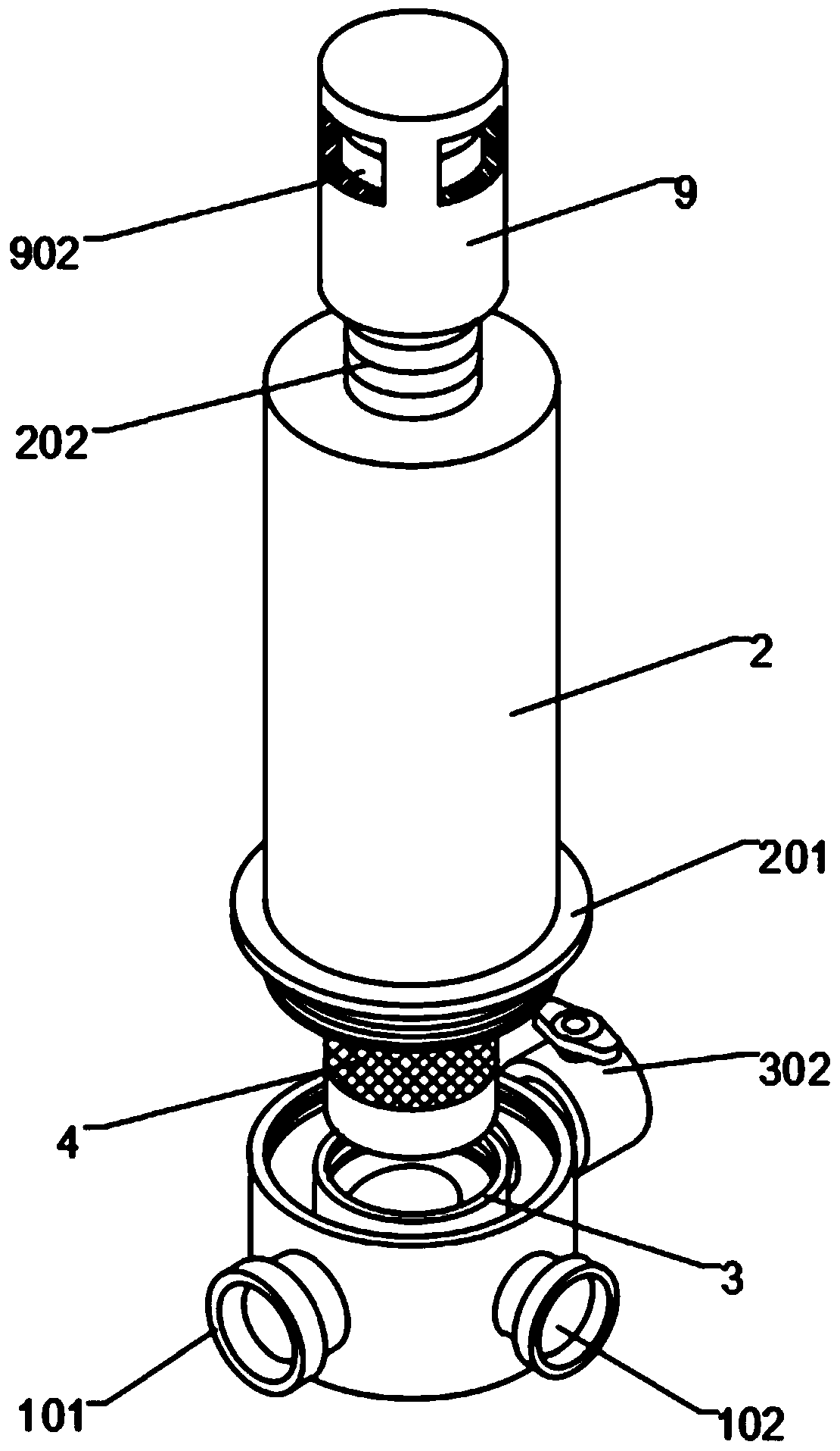 Self-cleaning sewage purification treatment device