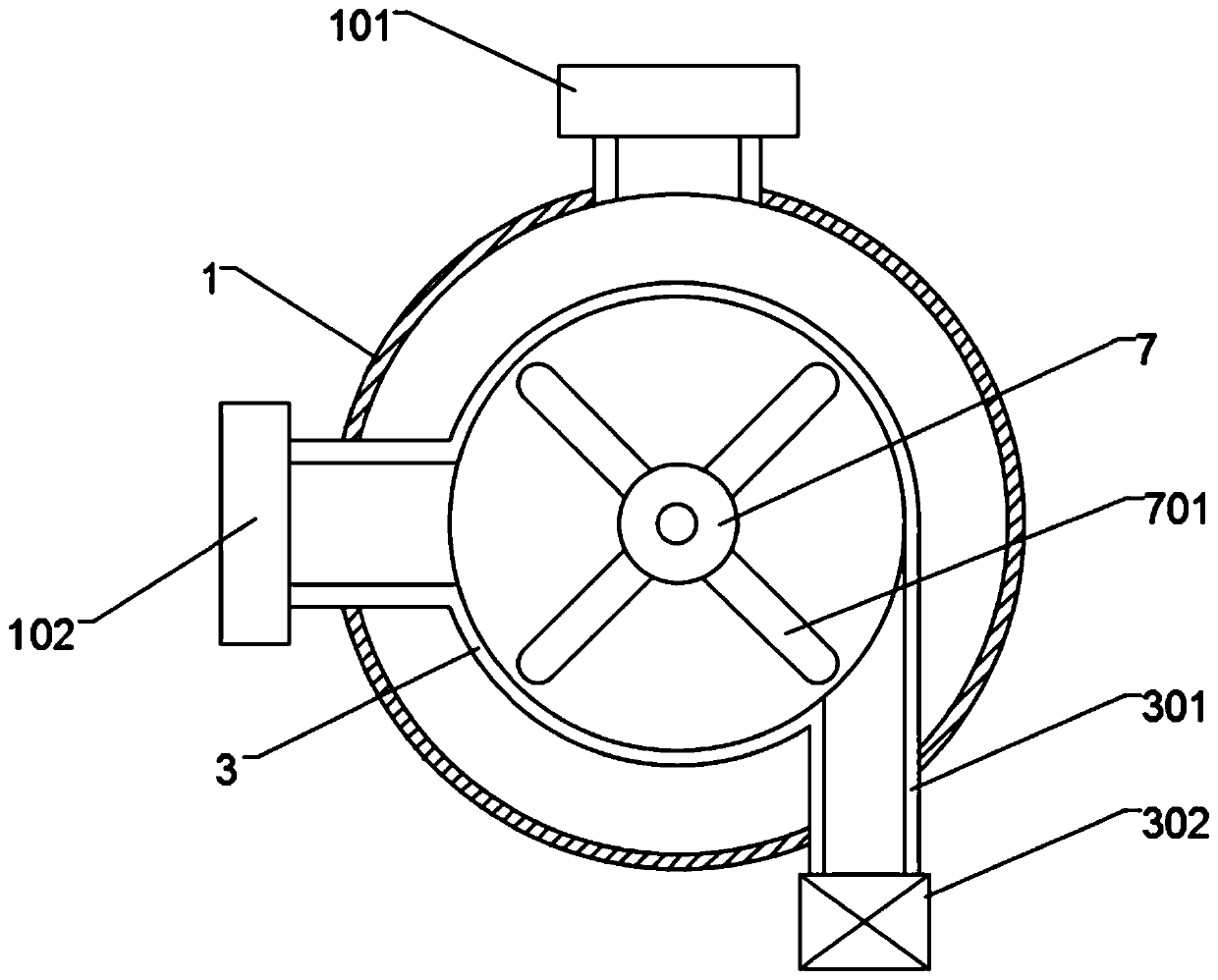 Self-cleaning sewage purification treatment device