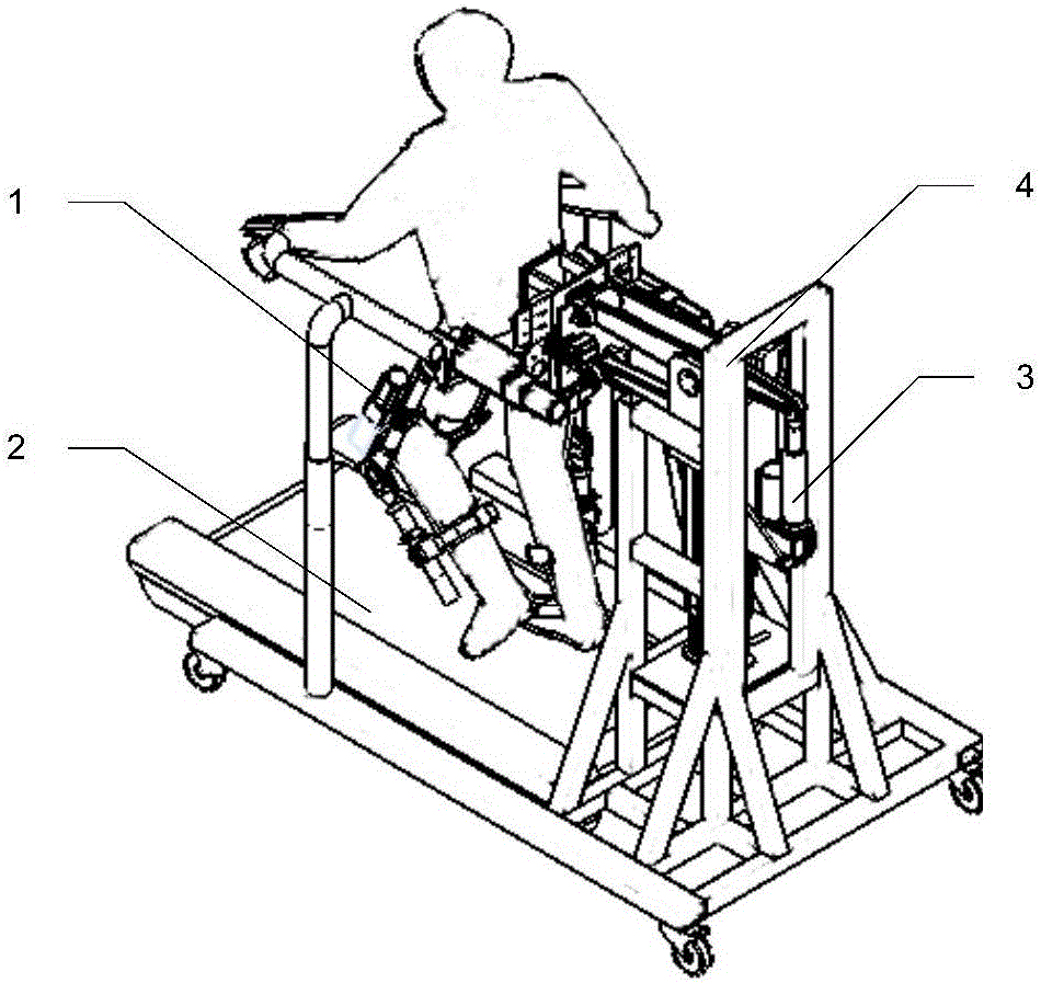 Speed self-adaptive control method of lower limb rehabilitation training system treadmill based on myoelectricity