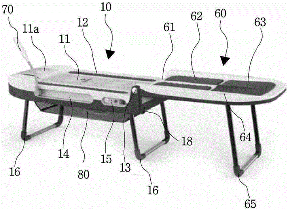 Folder-type whole body massage device