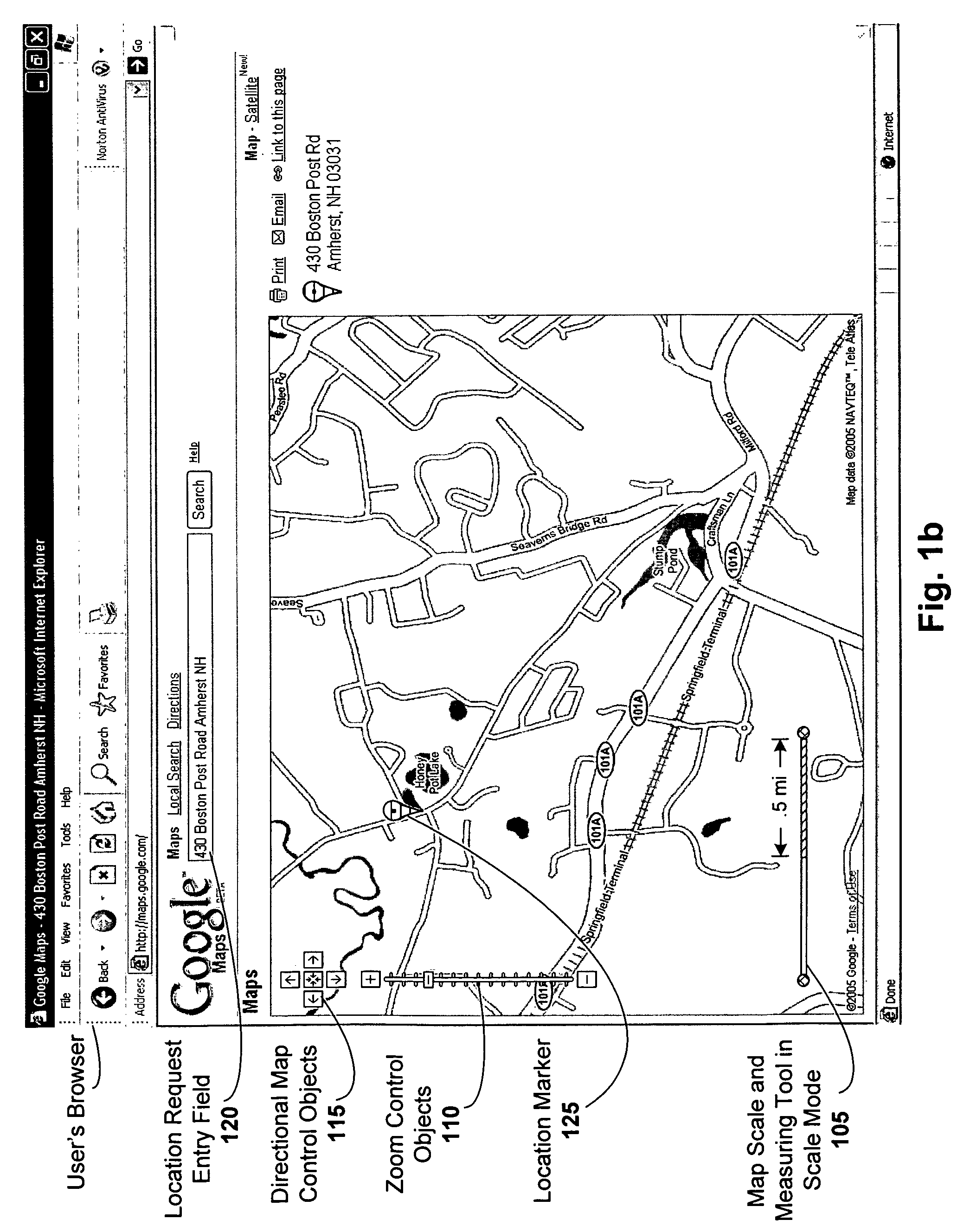 Combined map scale and measuring tool