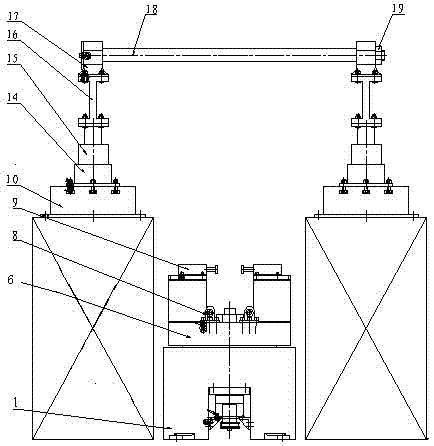 Large tonnage lifting hook performance test bench