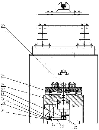 Large tonnage lifting hook performance test bench